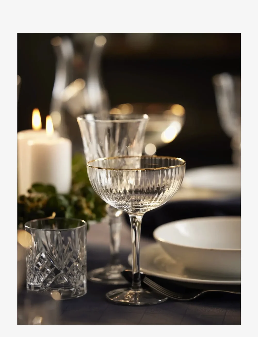 Lyngby Glas - Cocktail glass Palermo Gold 31.5cl 4pcs - nach preis einkaufen - transparen - 2