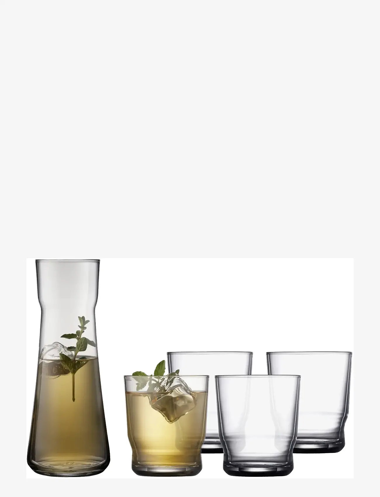 Lyngby Glas - Carafe set Lissabon 5 parts Clear - grafinai - clear - 1
