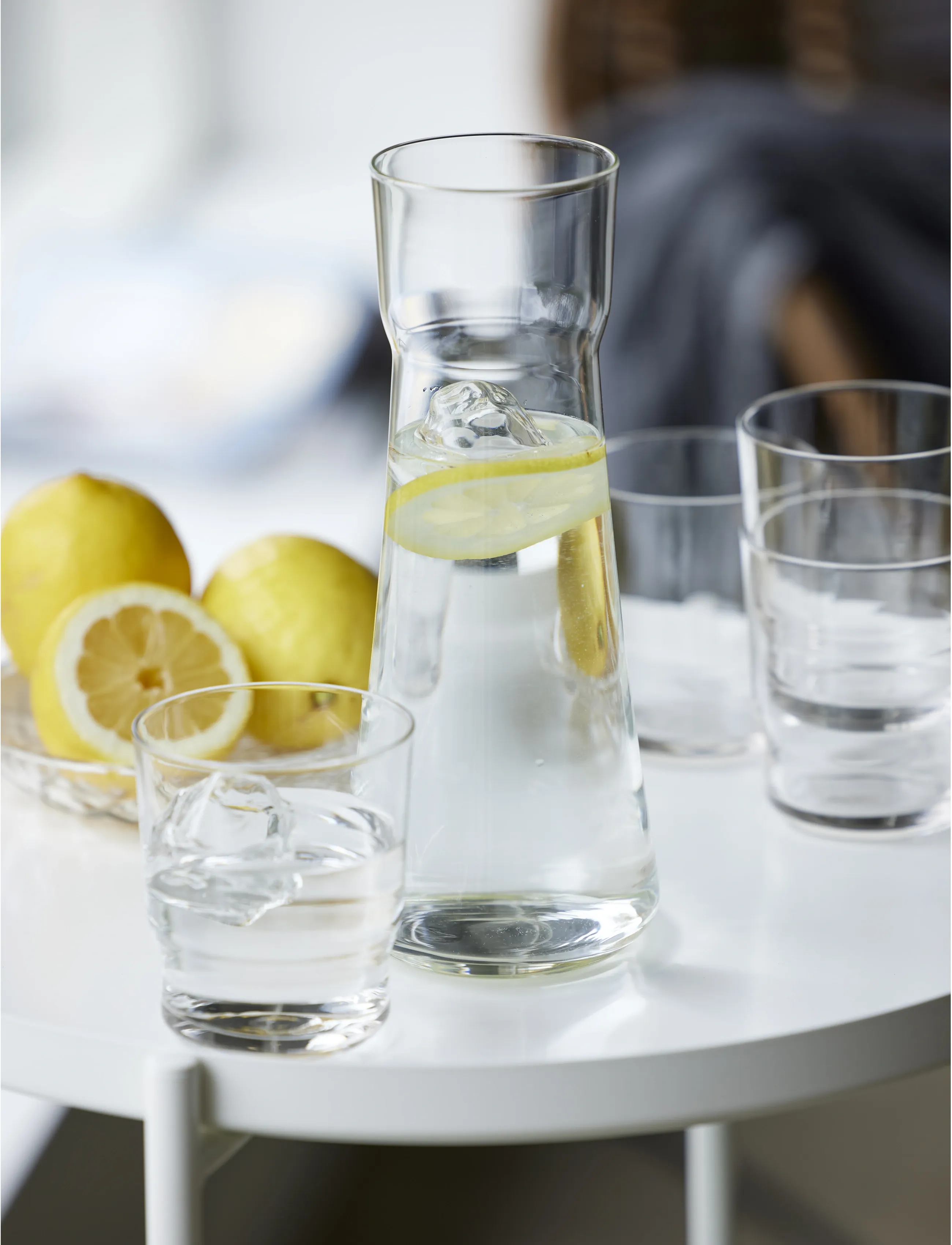 Lyngby Glas Karaffelsæt Lissabon 5 Dele Klar, 29.3X 10.5X 26 cm x 29.3, Jugs & Carafes, Schwarz - Water Carafes Jugs, Homeware