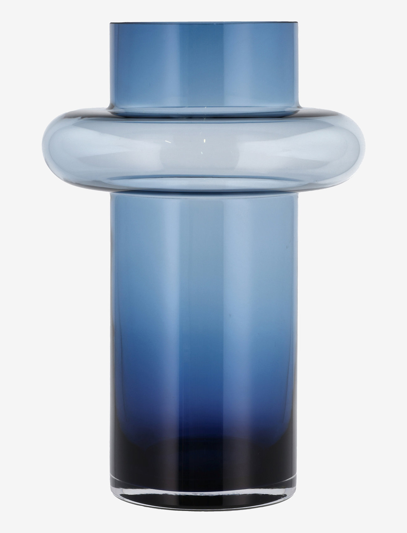 Lyngby Glas - Vase Tube - dark blue - 0