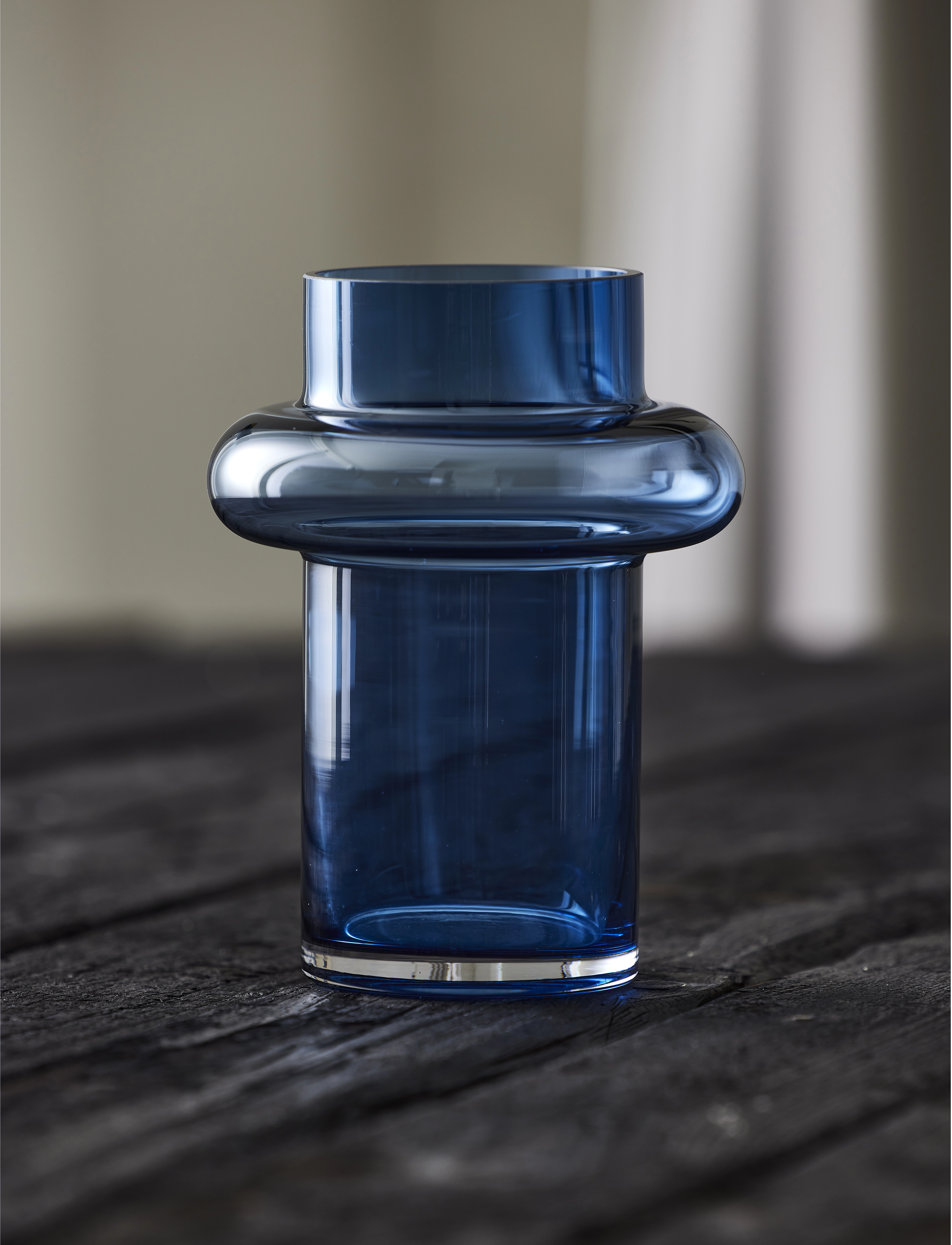 Lyngby Glas - Vas Tube - dark blue - 2