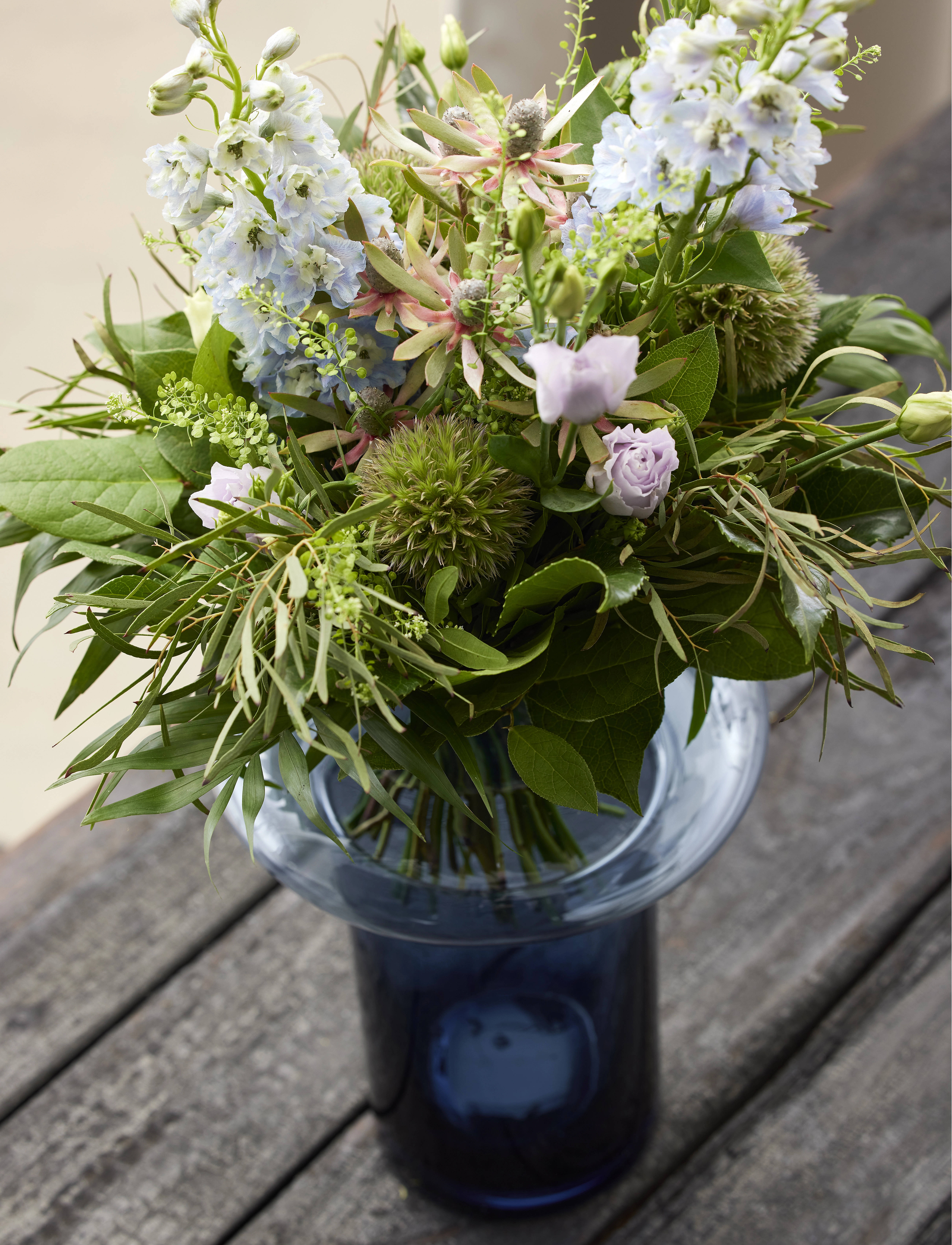 Lyngby Glas - Vas Tube - dark blue - 3