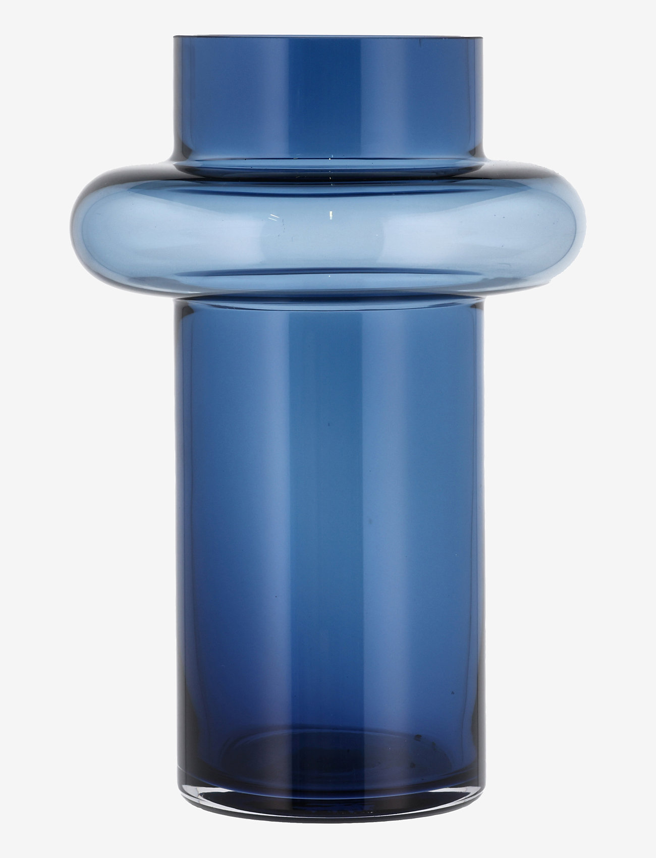 Lyngby Glas - Vase Tube - dark blue - 0