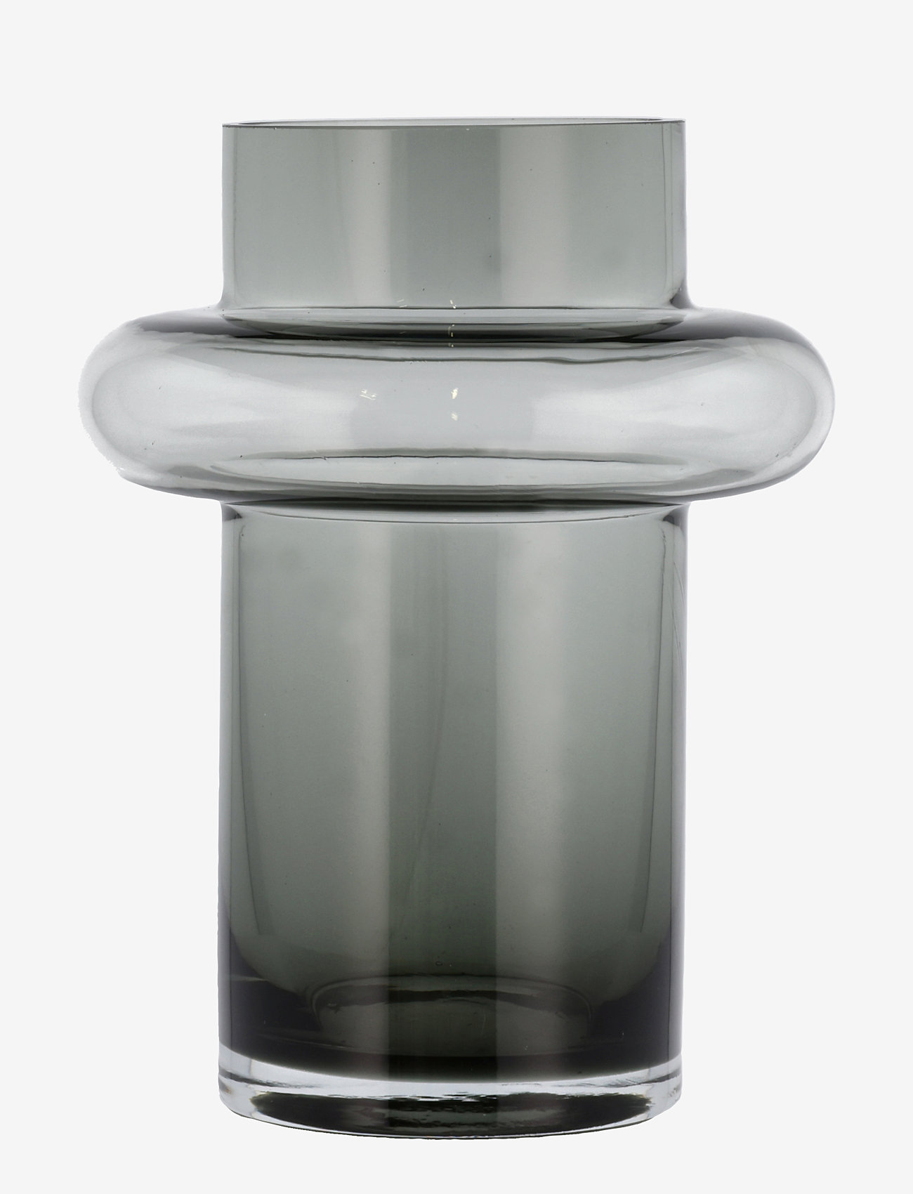 Lyngby Glas - Vase Tube - smoke - 0