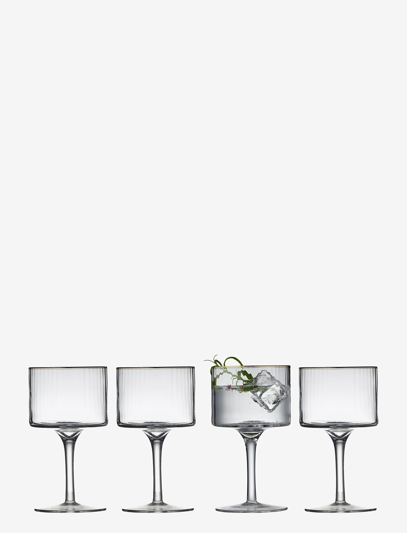 Lyngby Glas - Gin & tonic glass Palermo Gold 32cl 4pcs - shop by price - transparen - 0