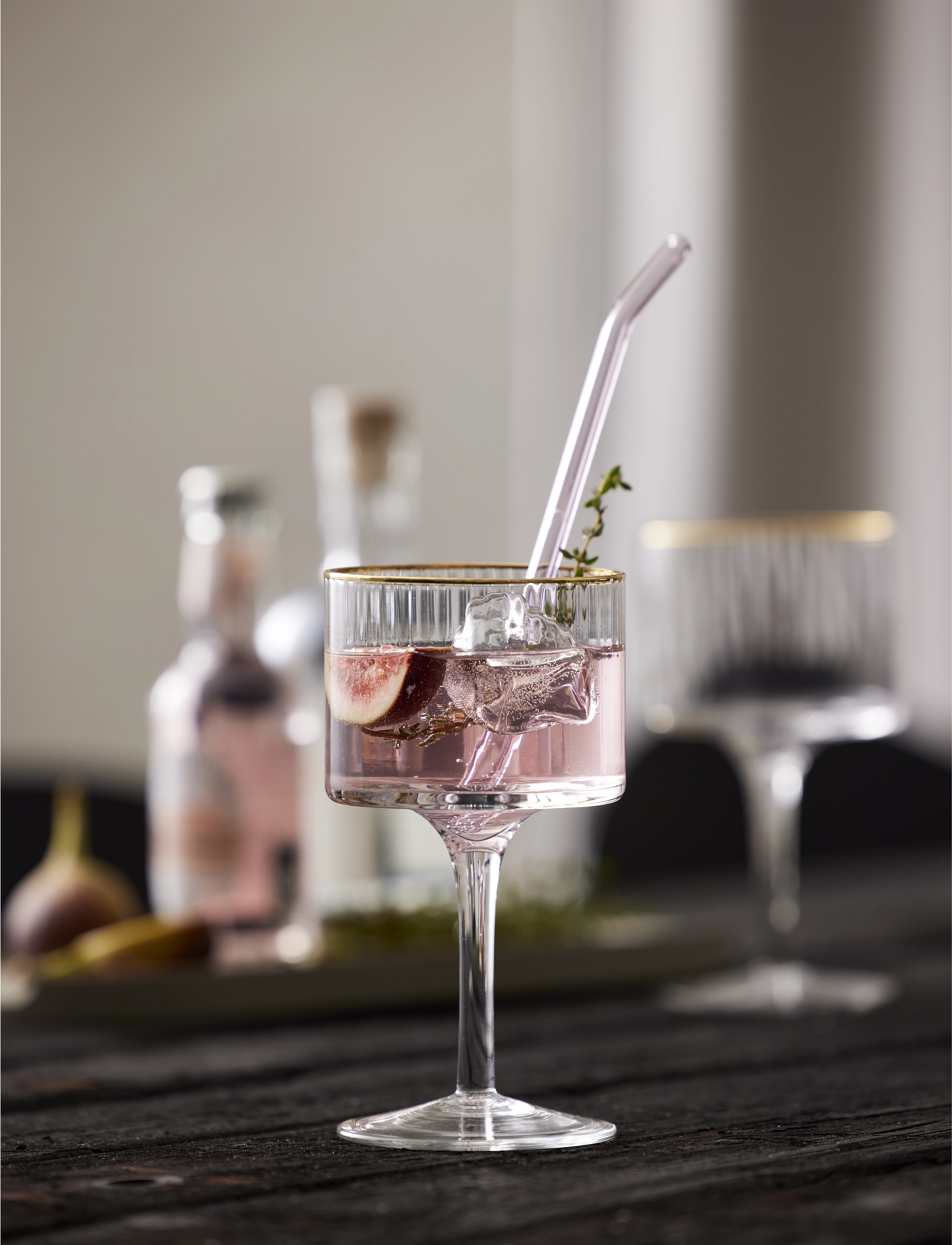 Lyngby Glas Gin & Tonicglas Palermo Gold 32Cl 4Stk, 32 cl, Glass, Nackt - Homeware