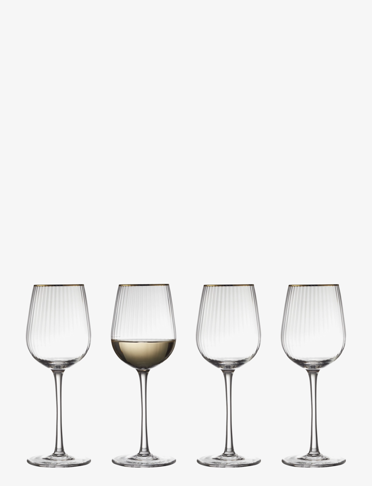 LYNGBY GLAS Hvidvinsglas Palermo Gold 30 Cl 4 Stk. TRANSPAREN - 30 Cl - Unisex