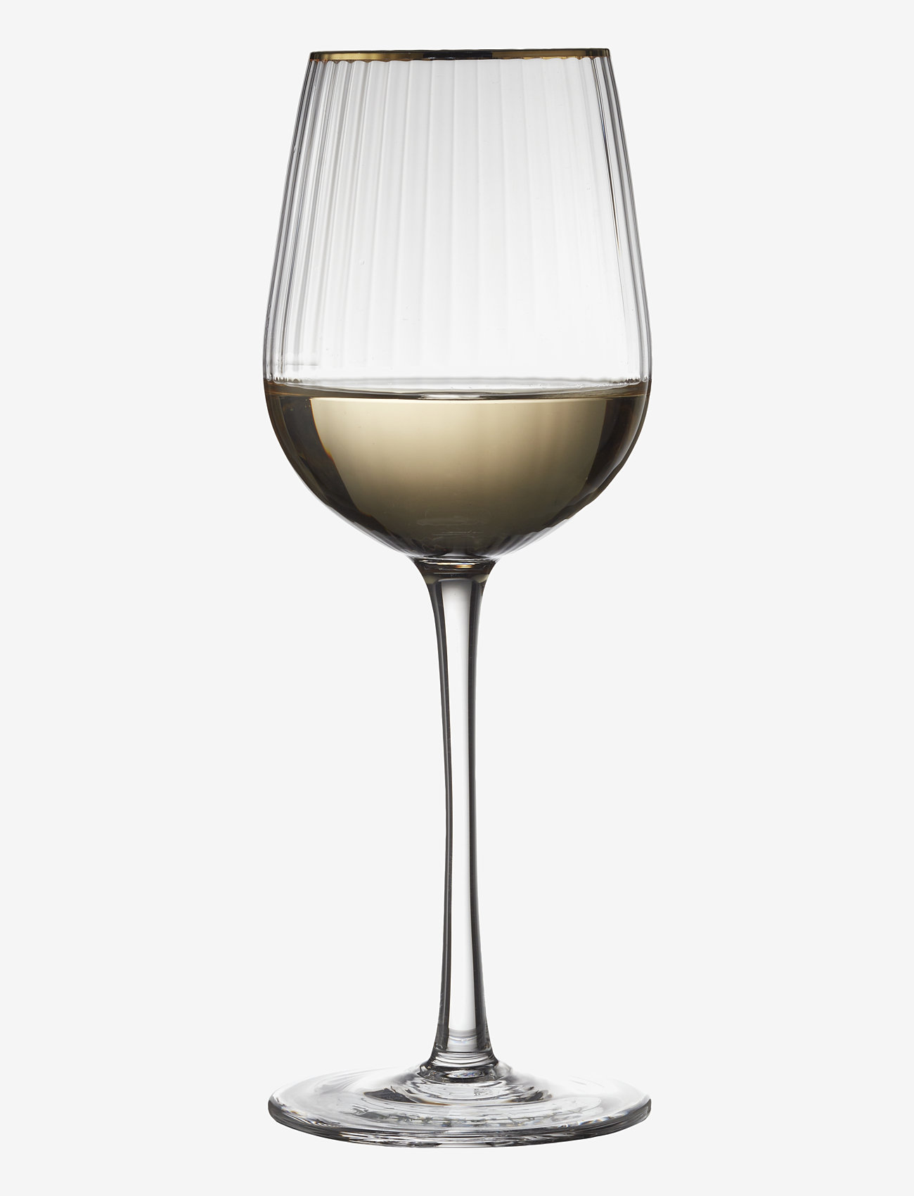 Lyngby Glas - Hvidvinsglas palermo gold 30 cl 4 stk. - hvidvinsglas - transparen - 1