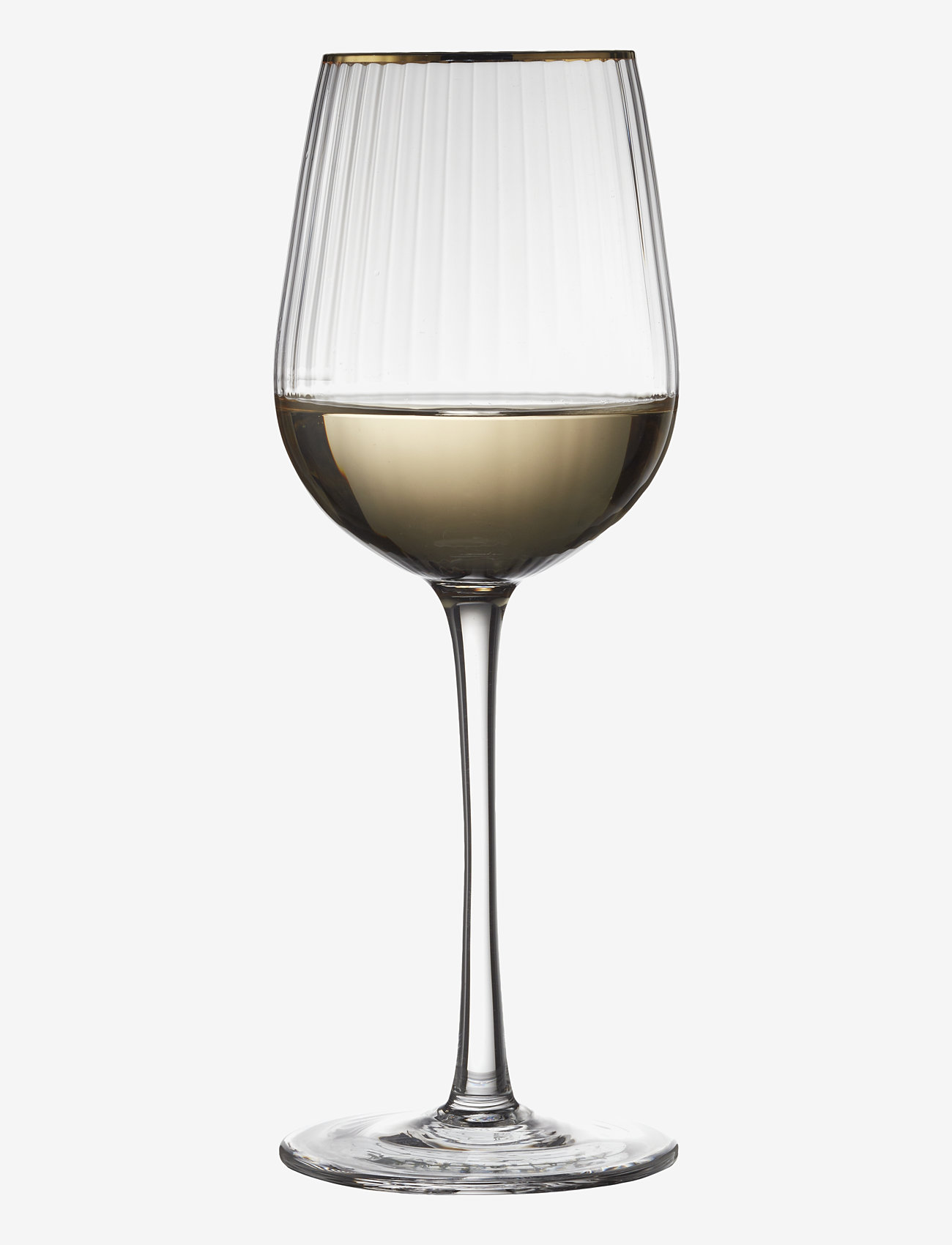 Lyngby Glas - White wine glass Palermo Gold 30 cl 4 pcs - witte wijnglazen - transparen - 1