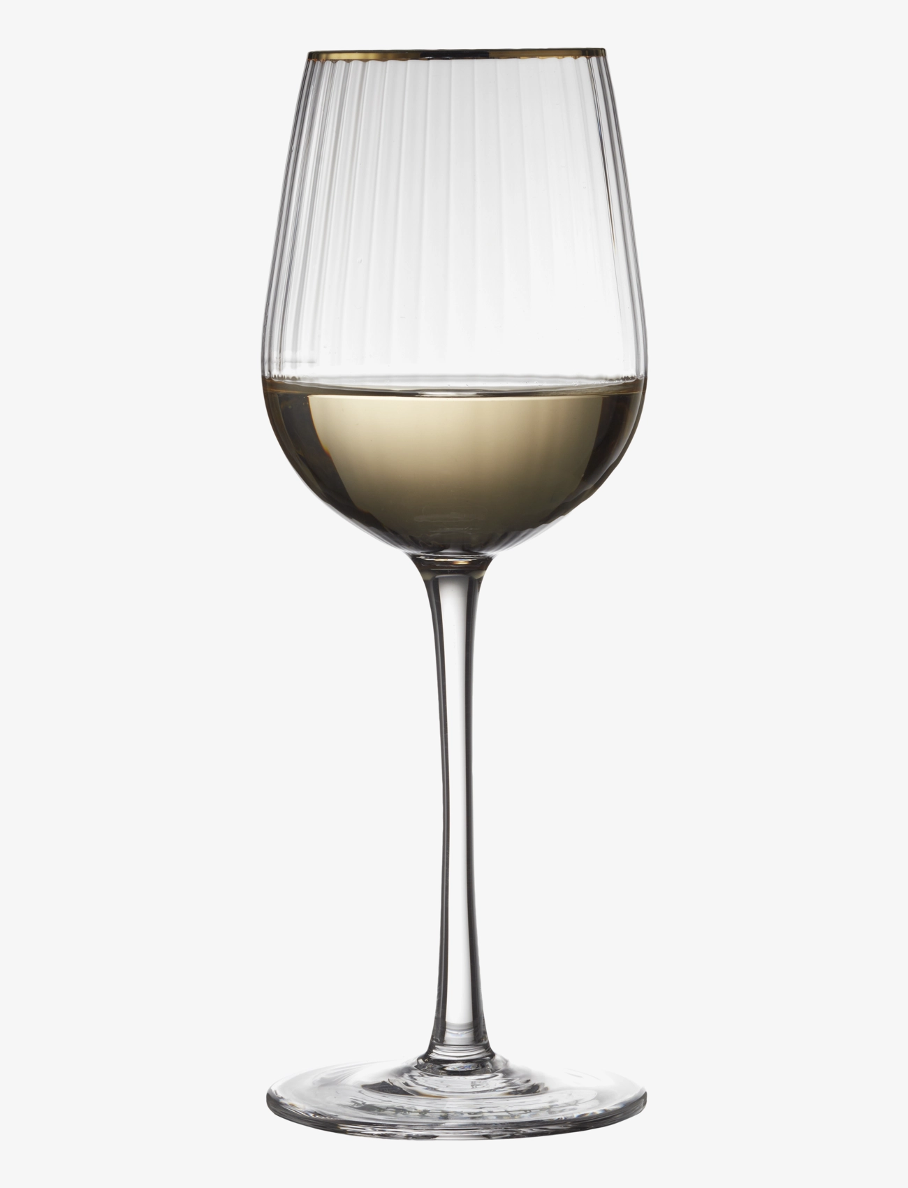 Lyngby Glas - White wine glass Palermo Gold 30 cl 4 pcs - valge veini pokaalid - transparen - 2