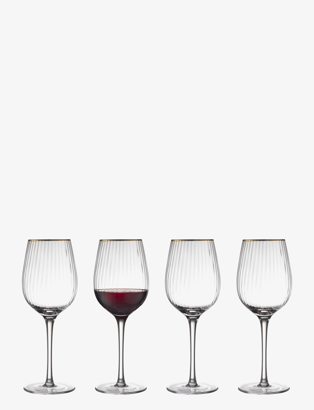 LYNGBY GLAS Rødvinsglas Palermo Gold 40 Cl 4 Stk. TRANSPAREN - 40 Cl - Unisex