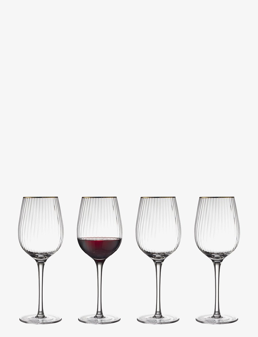 Lyngby Glas - Red wine glass Palermo Gold 40 cl 4 pcs - punase veini pokaalid - transparen - 1