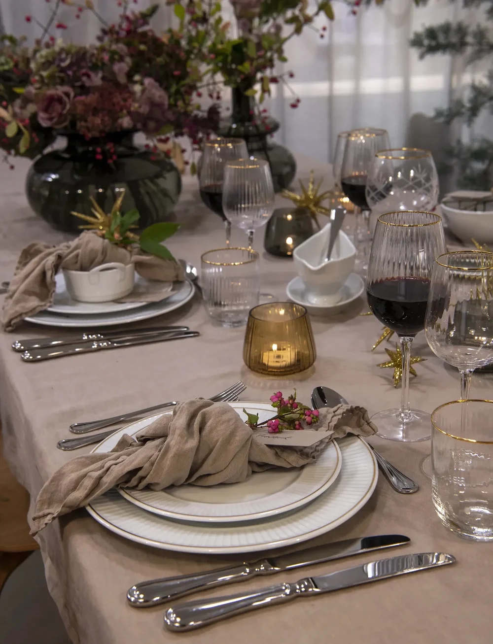 Lyngby Glas - Red wine glass Palermo Gold 40 cl 4 pcs - rotweingläser - transparen - 2