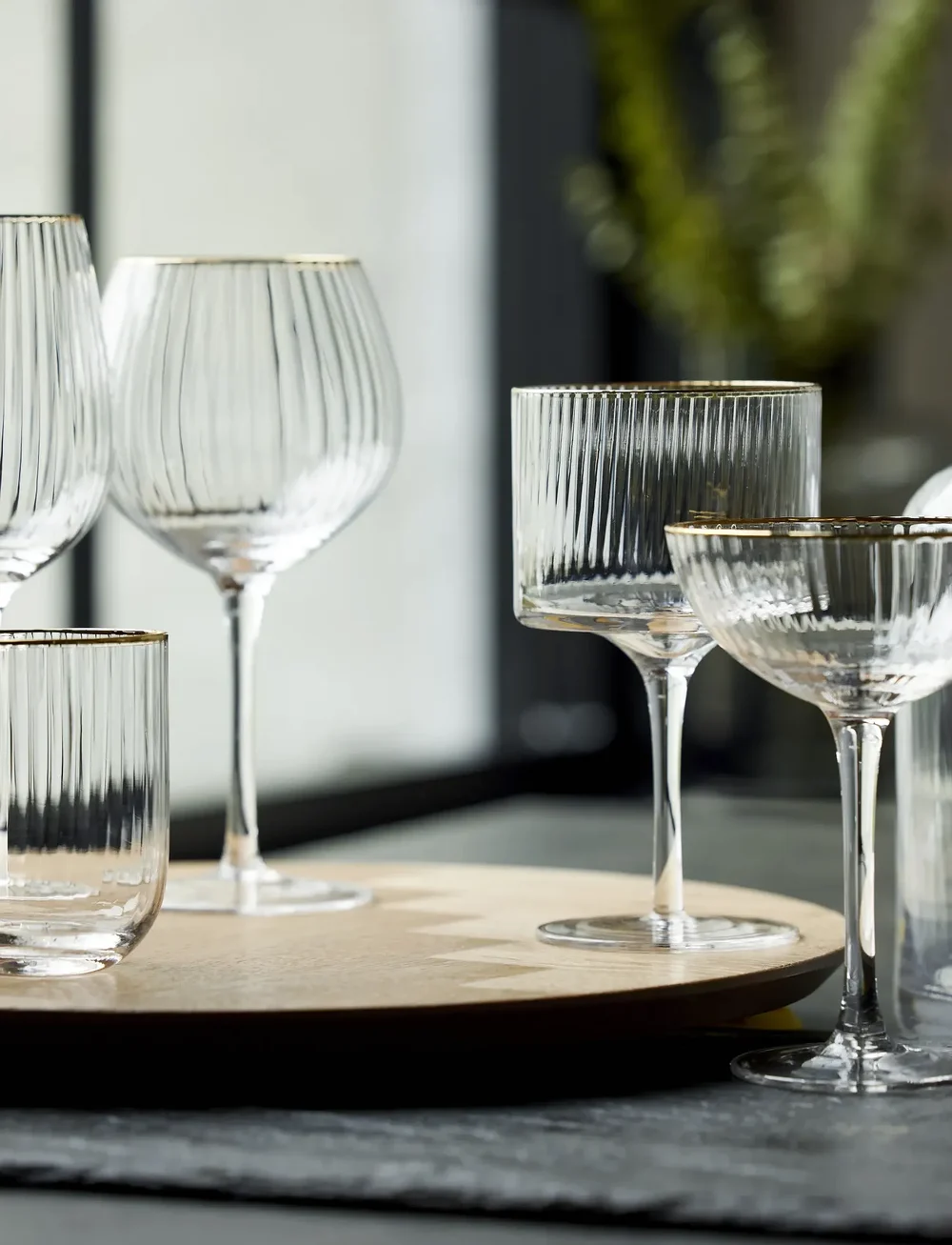 Lyngby Glas - Red wine glass Palermo Gold 40 cl 4 pcs - rotweingläser - transparen - 3