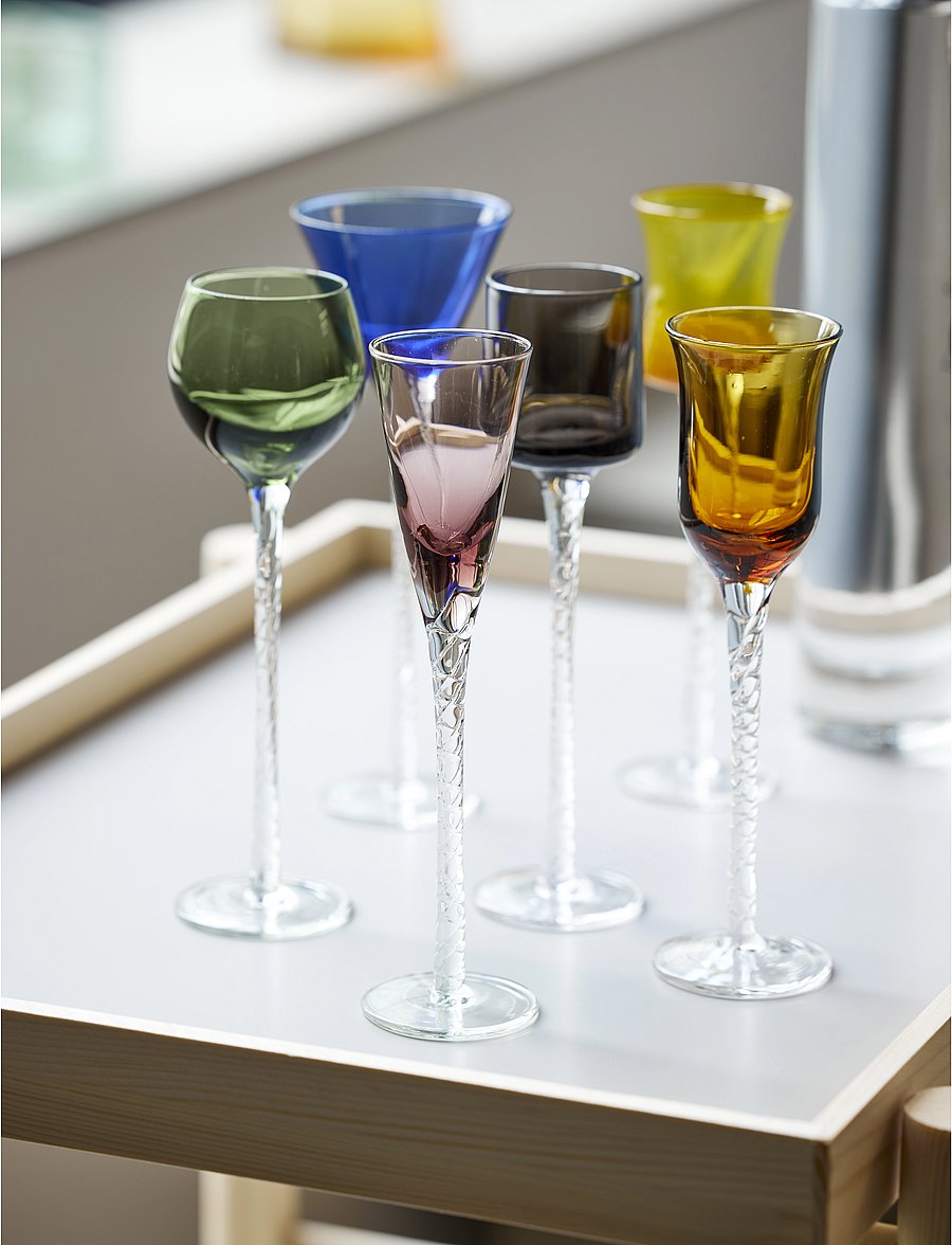 Lyngby Glas - Aquavit glass London 18 cm 6 pcs Assorted - nach preis einkaufen - mix - 0