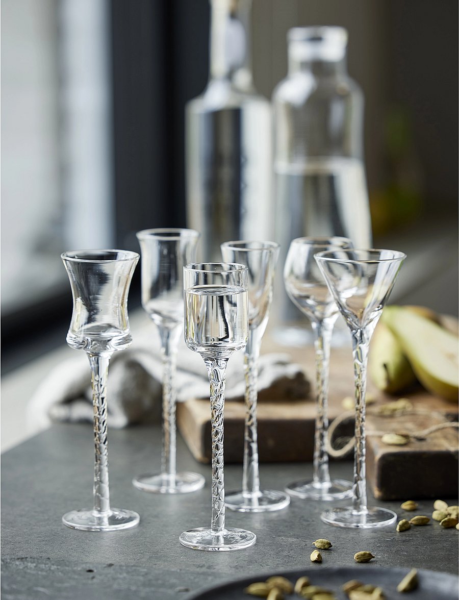 Lyngby Glas - Aquavit glass Rom 18 cm 6 pcs Clear - shotiklaasid - transparen - 0