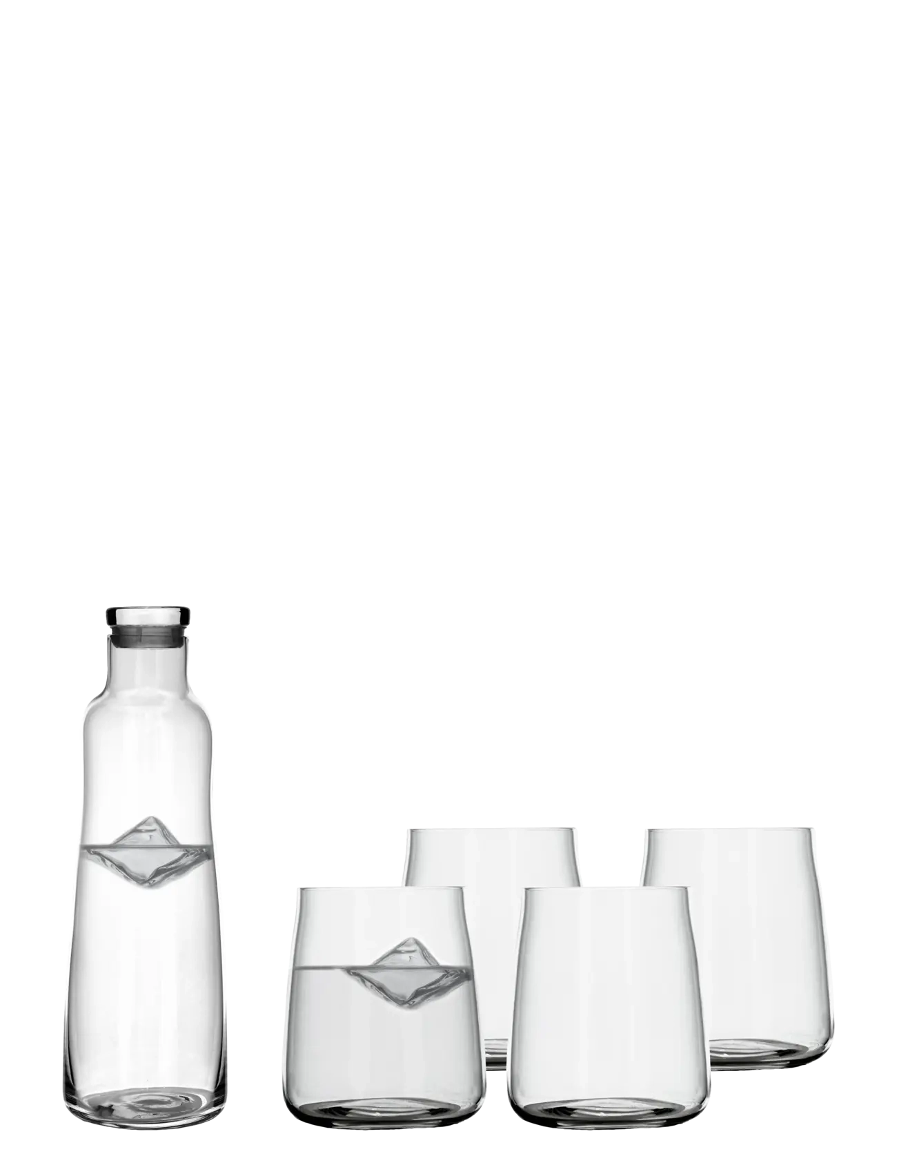 Lyngby Glas Karaffelsæt Zero 5 dele - Borddækning - CLEAR / undefined