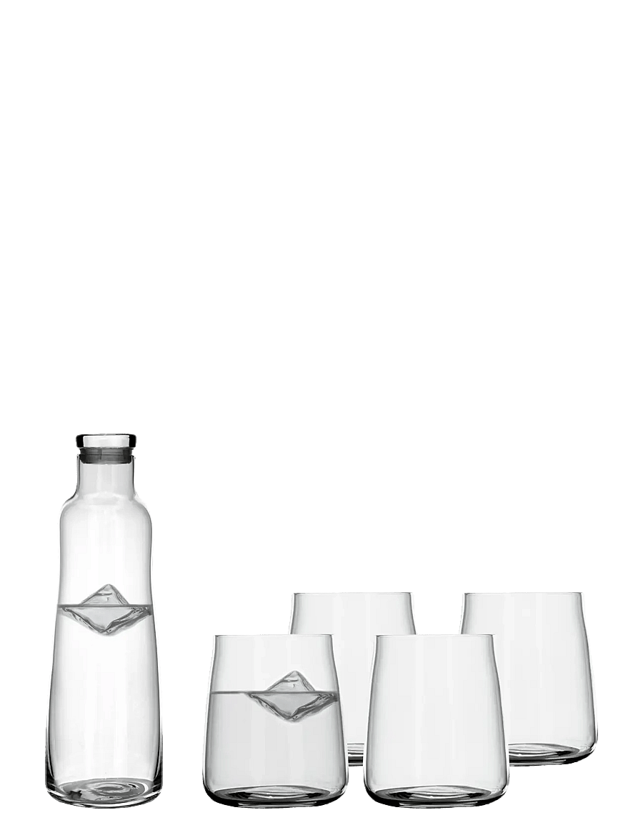 Lyngby Glas - Carafe set Zero 5 pcs - wasserkaraffen - clear - 1