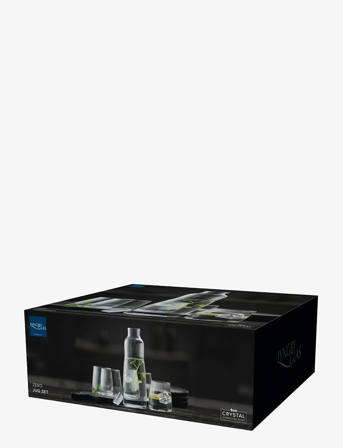 Lyngby Glas - Karaffelsæt Zero 5 dele - vandkarafler - clear - 3