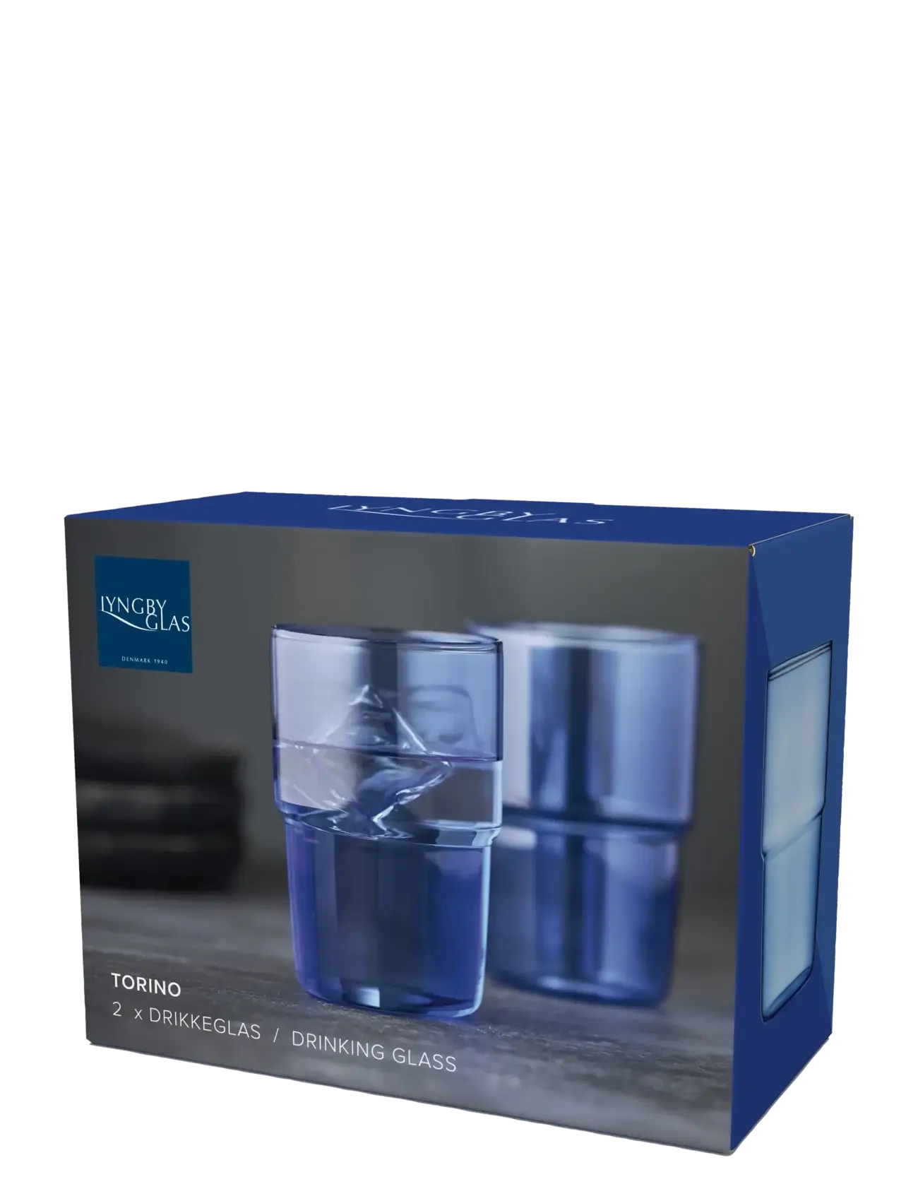 Lyngby Glas - Drinking glass Torino 2 pcs - joogiklaasid - blue - 4