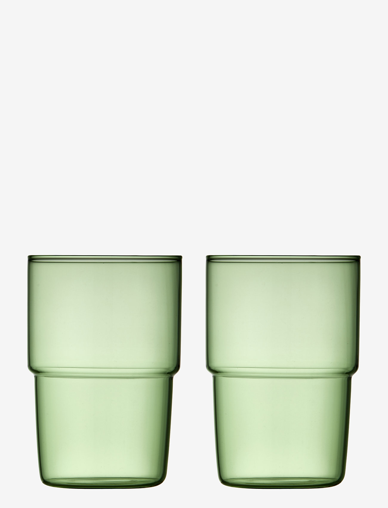 Lyngby Glas - Drikkeglas torino 2 stk. - drikkeglas - green - 1