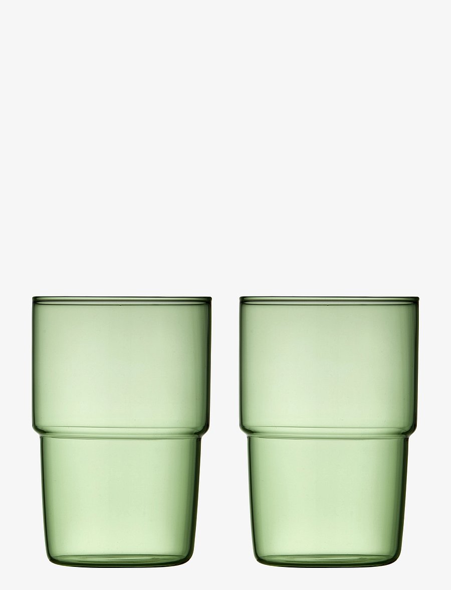 Lyngby Glas - Drinking glass Torino 2 pcs - dzeramās glāzes - green - 1