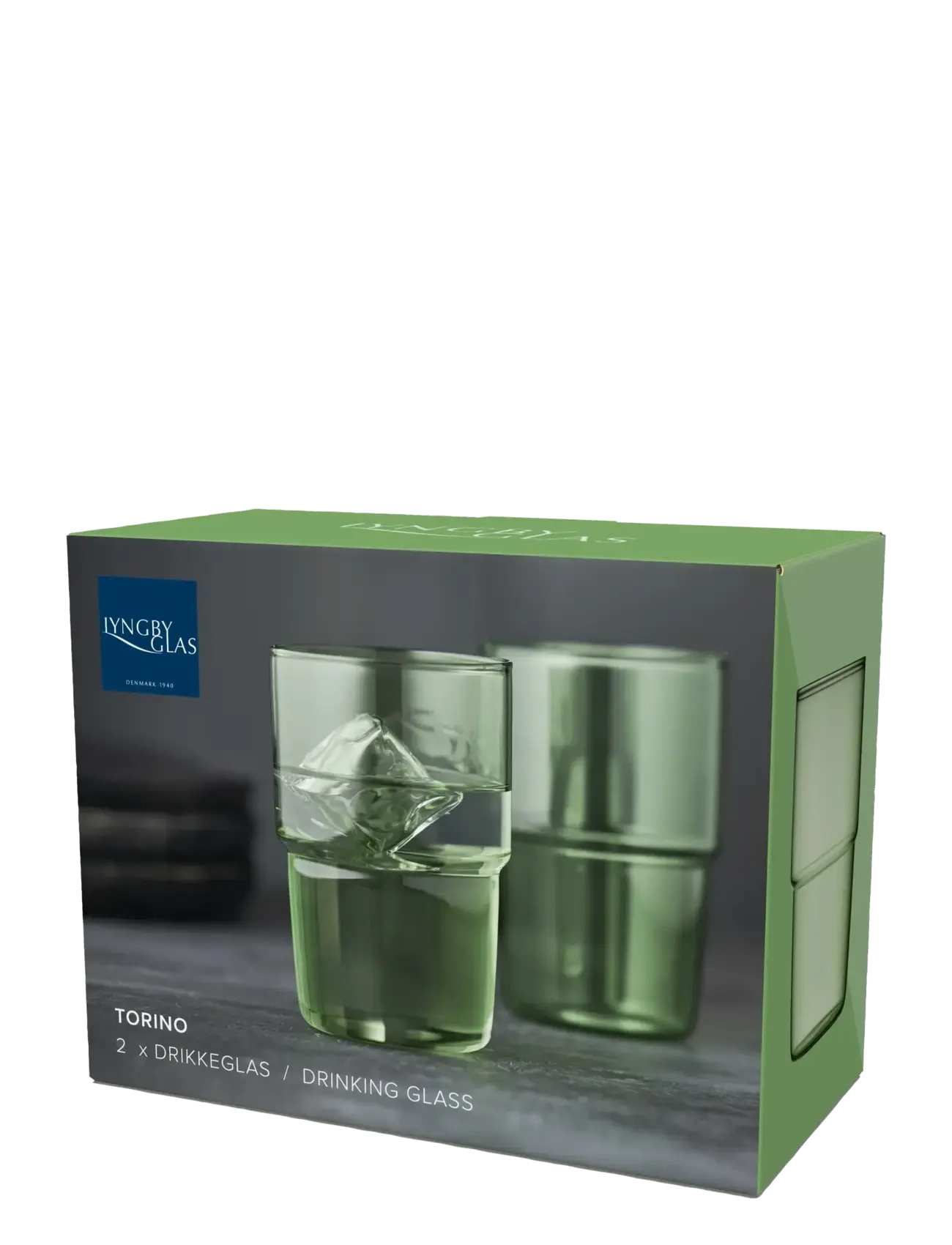 Lyngby Glas - Drinking glass Torino 2 pcs - trinkgläser - green - 4