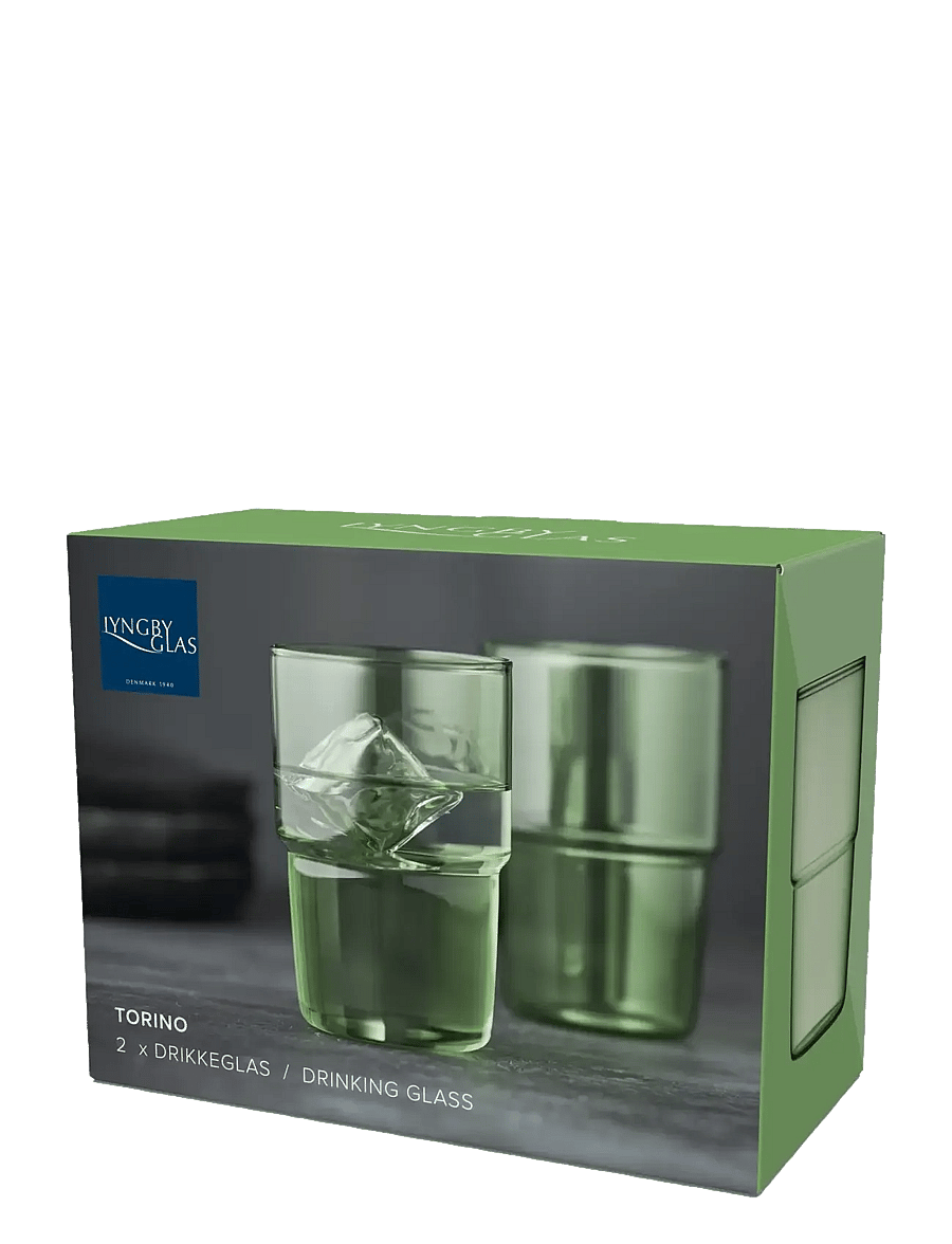 Lyngby Glas - Drinking glass Torino 2 pcs - dzeramās glāzes - green - 4
