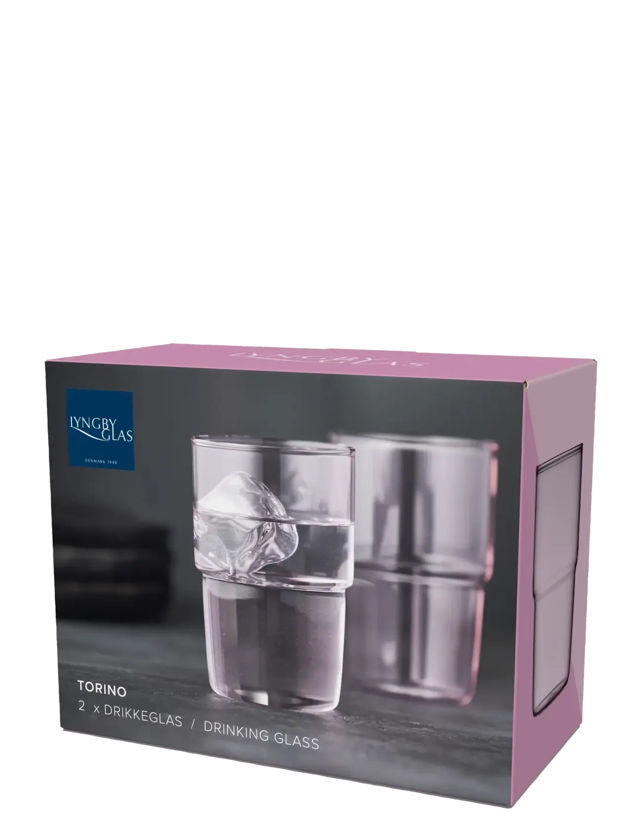Lyngby Glas - Dricksglas torino 2 st - dricksglas - pink - 4