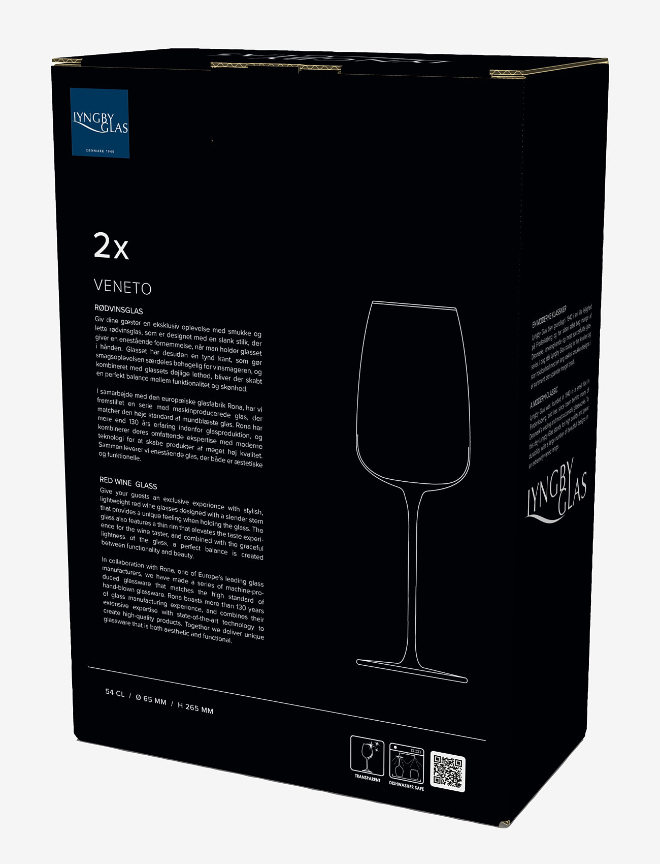 Lyngby Glas - Rødvinsglass veneto 2 stk. - red wine glasses - clear - 5