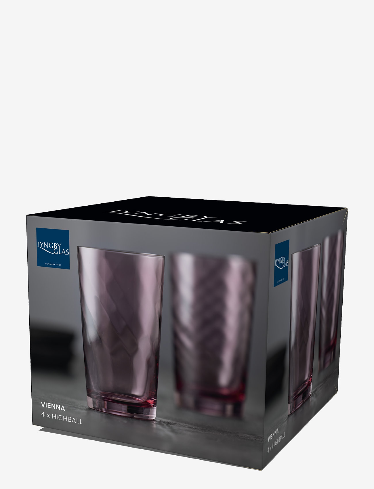 Lyngby Glas - Highball Vienna 4 pcs - drinking glasses & tumblers - purple - 3