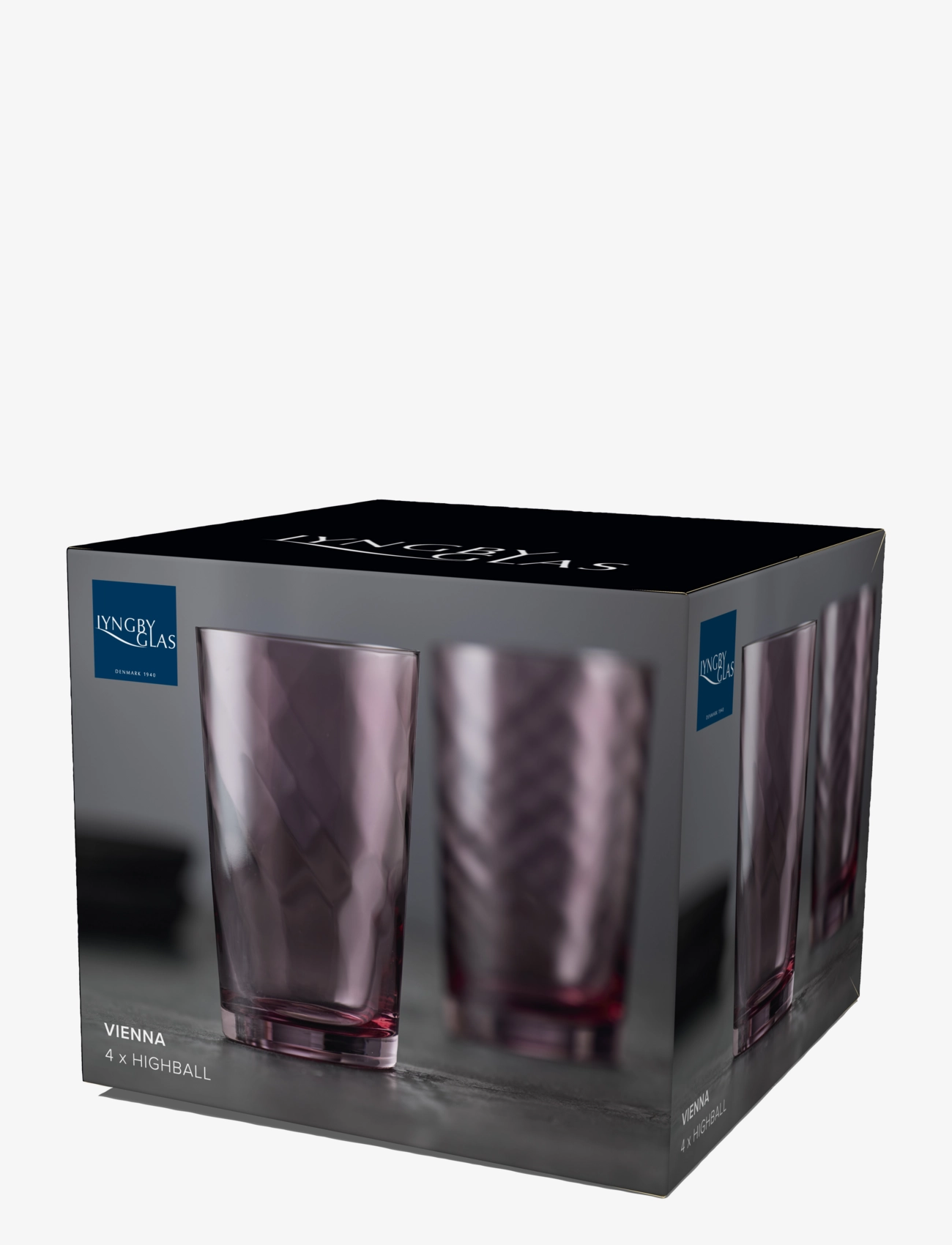 Lyngby Glas - Highball vienna 4 stk. - purple - 3