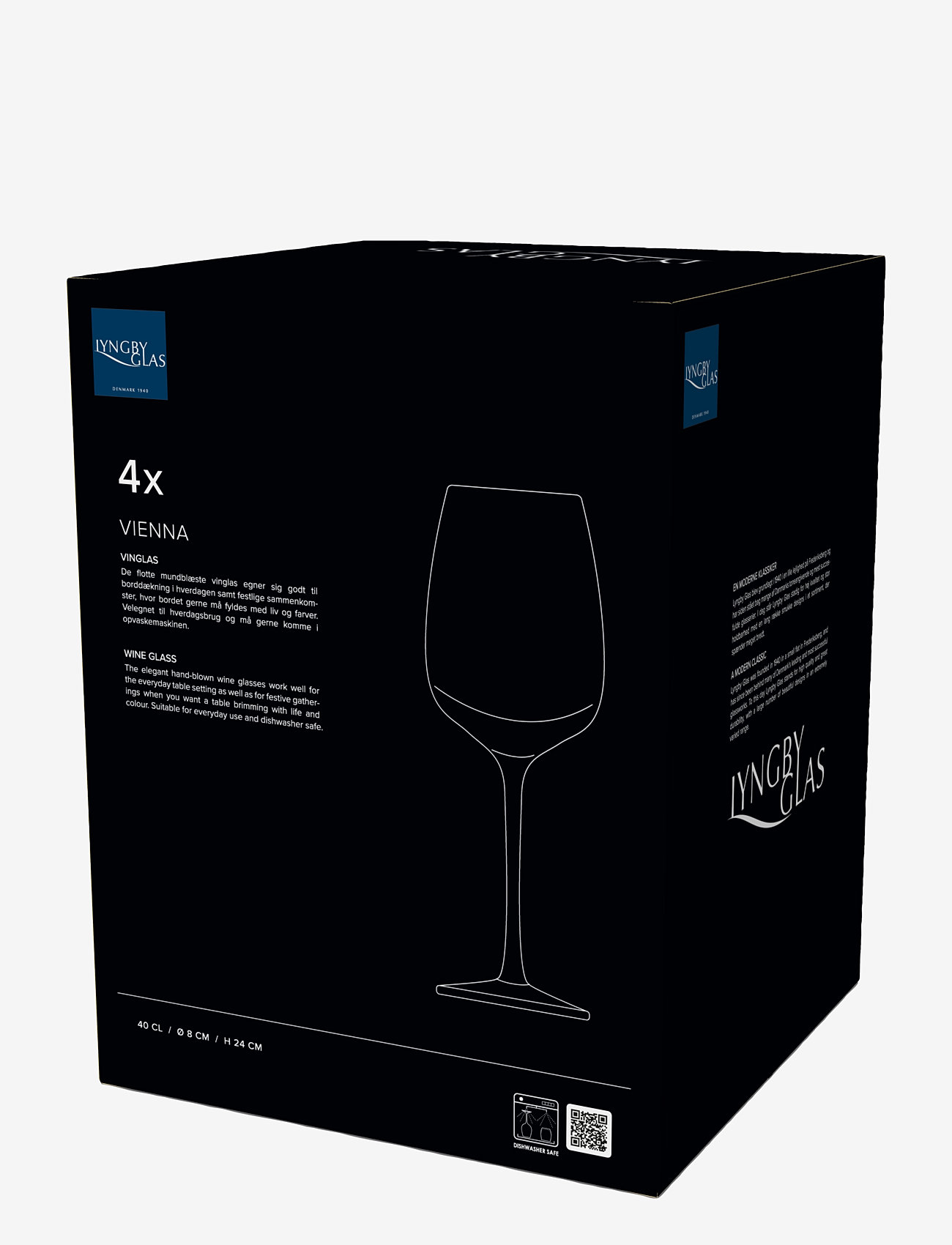 Lyngby Glas - Wine glass Vienna 4 pcs - hvítvínsglös - blue - 5