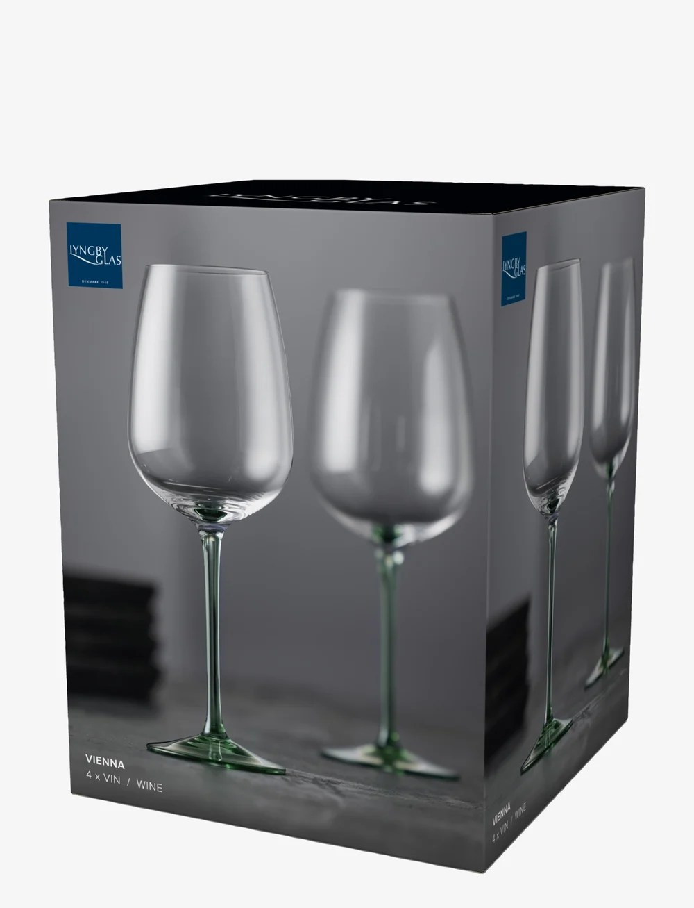Lyngby Glas - Wine glass Vienna 4 pcs - weißweingläser - green - 3
