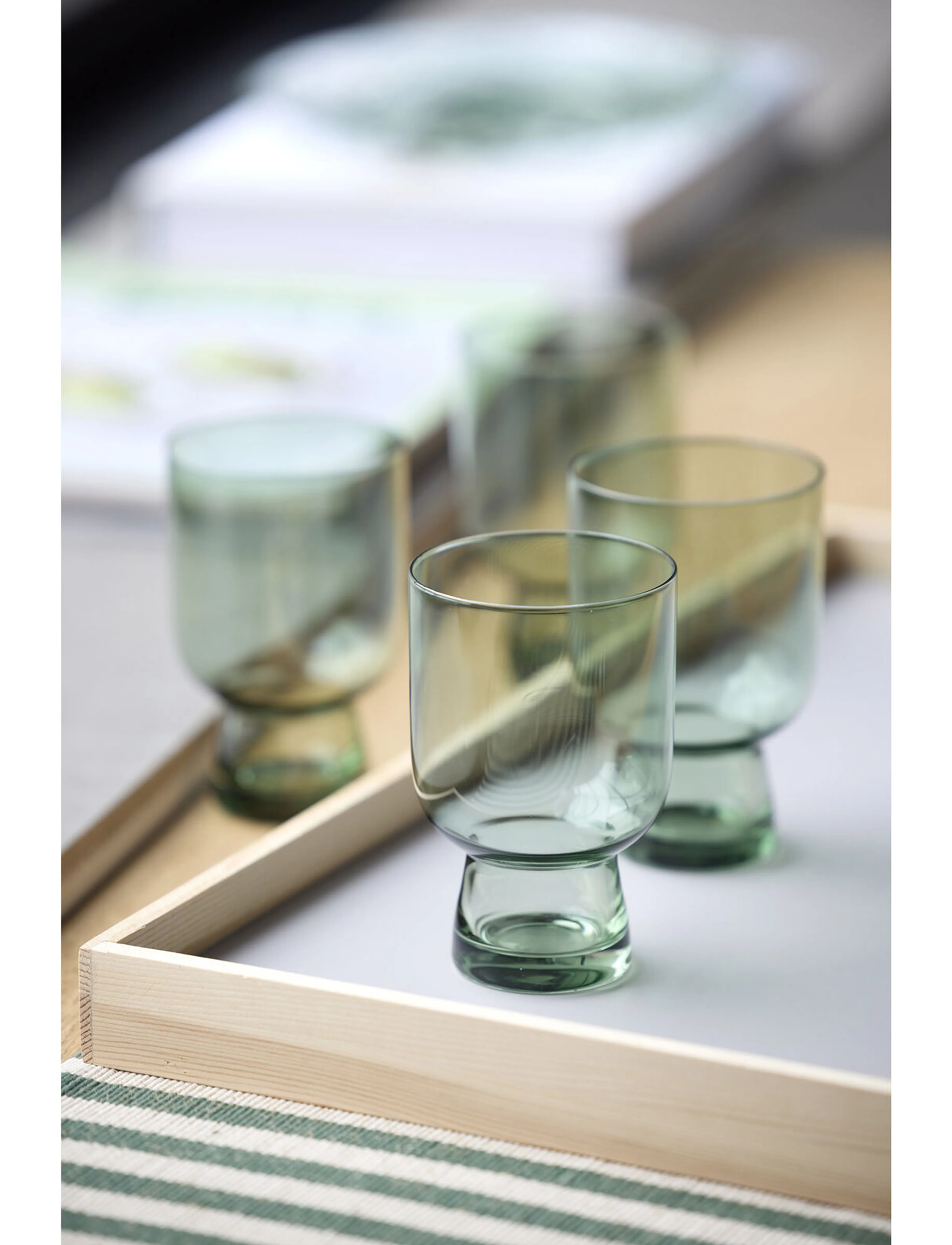 Lyngby Glas Vandglas Sorrento 4 Stk., 30 CL, Glass, Grün - Drinking Homeware