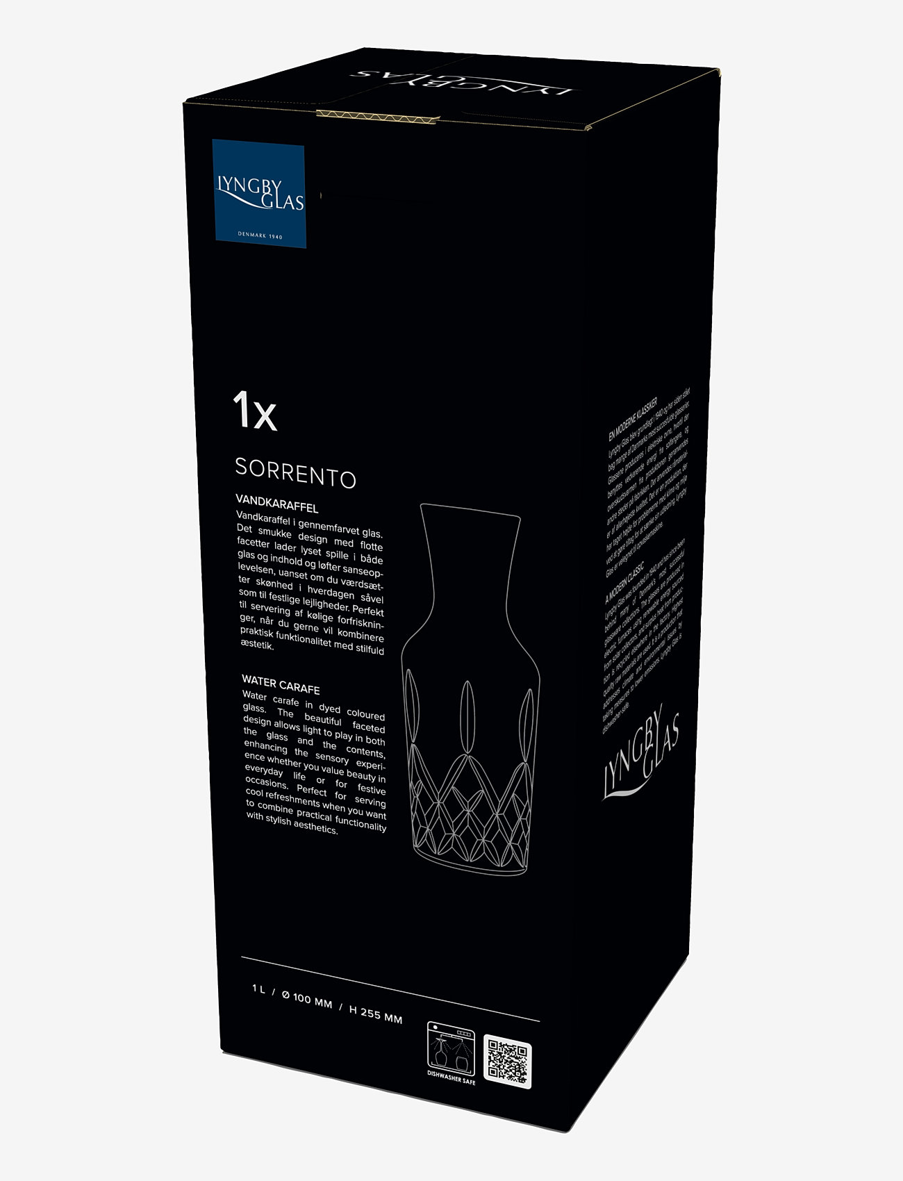 Lyngby Glas - Vandkaraffel sorrento - water carafes - blÅ - 3