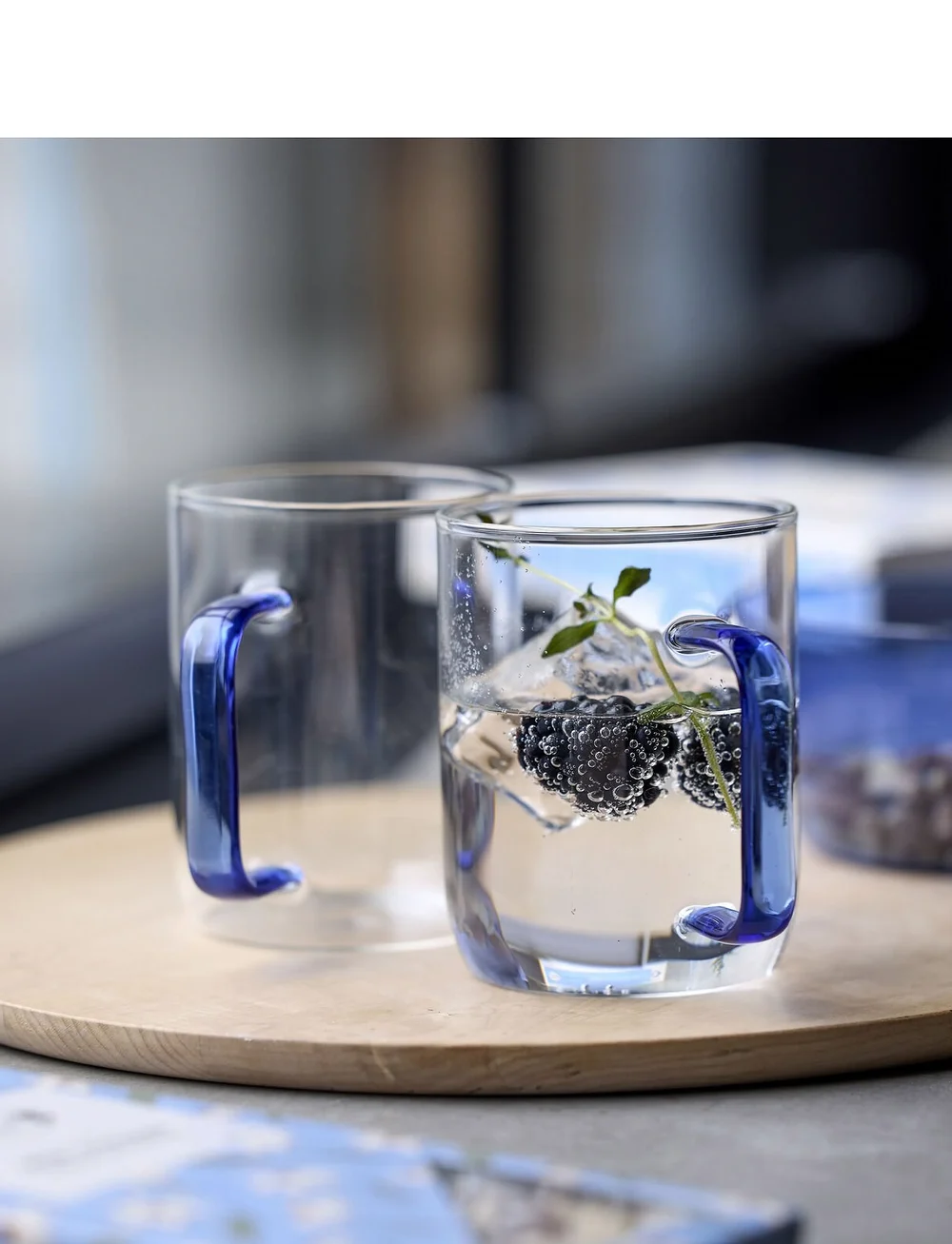 Lyngby Glas - Glass mug Torino 2 pcs - teetassen - blÅ - 1