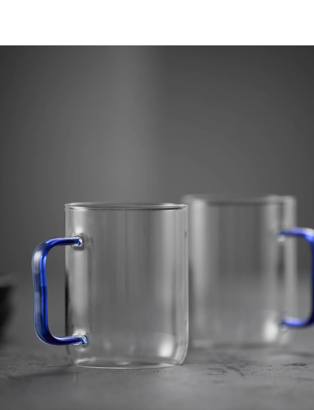 Lyngby Glas - Glass mug Torino 2 pcs - teetassen - blÅ - 2