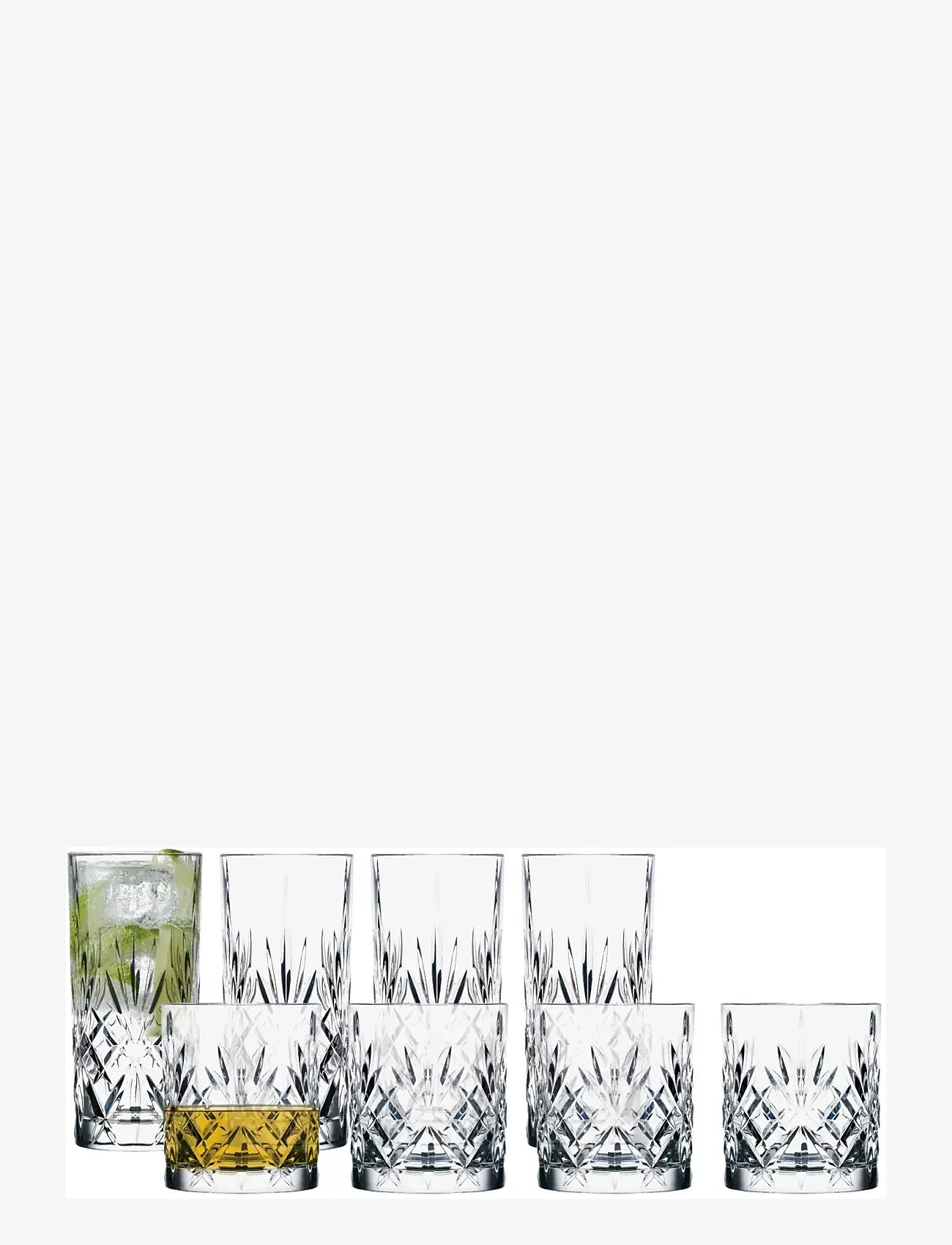Lyngby Glas - Whisky glass/Highball Melodia 8 parts - nach preis einkaufen - klar - 0
