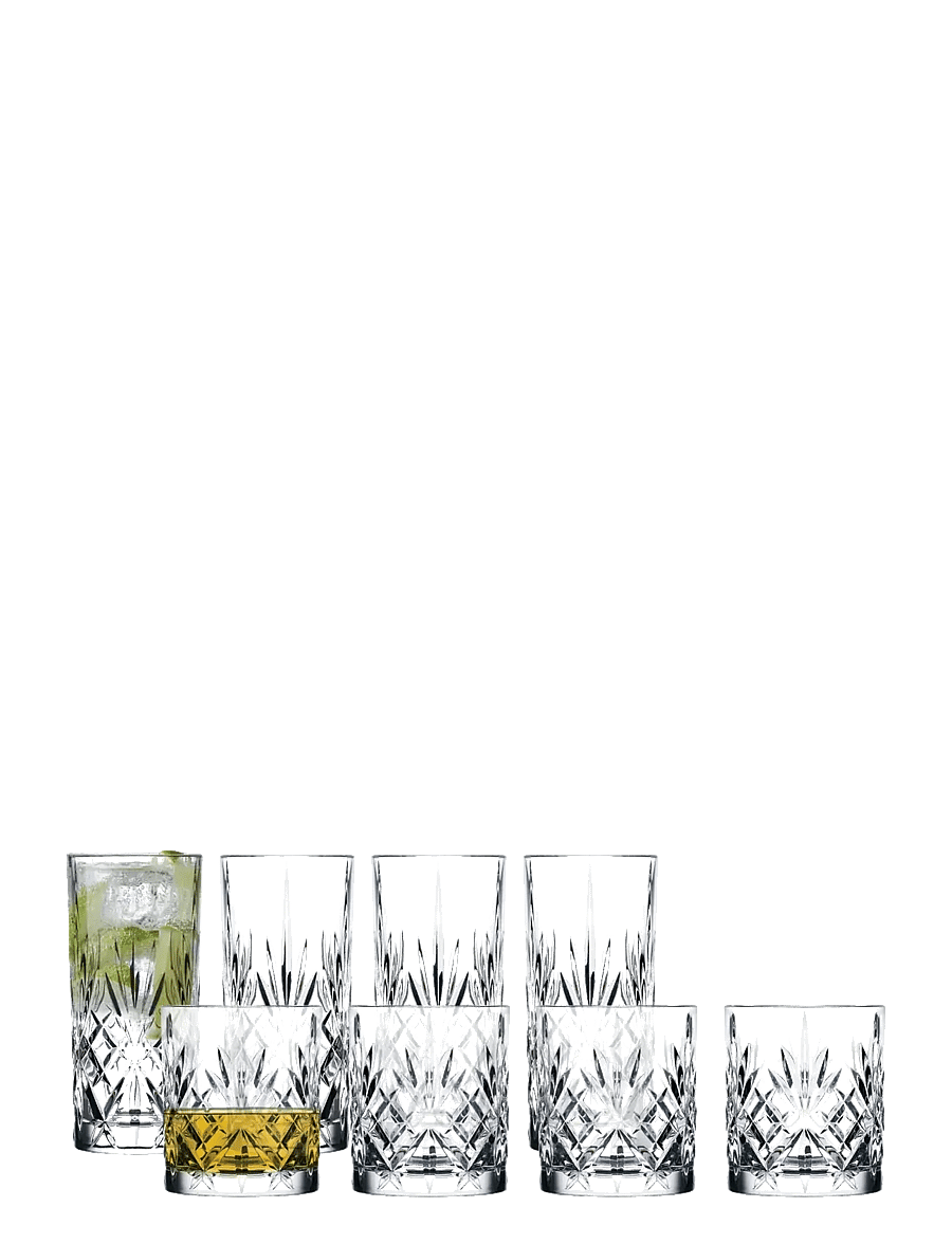 Lyngby Glas - Whisky glass/Highball Melodia 8 parts - klar - 1