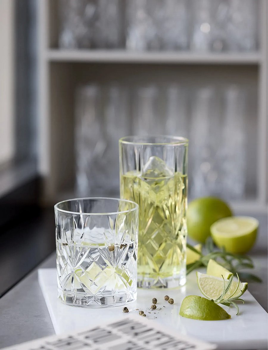 Lyngby Glas - Whisky glass/Highball Melodia 8 parts - klar - 0