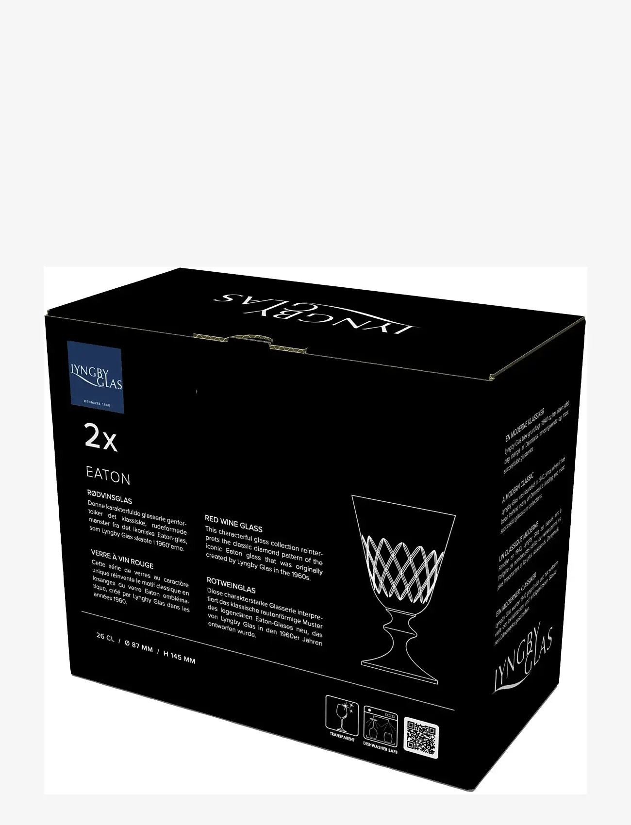 Lyngby Glas - Red wine glass Eaton 2 pcs - red wine glasses - transparent - 3