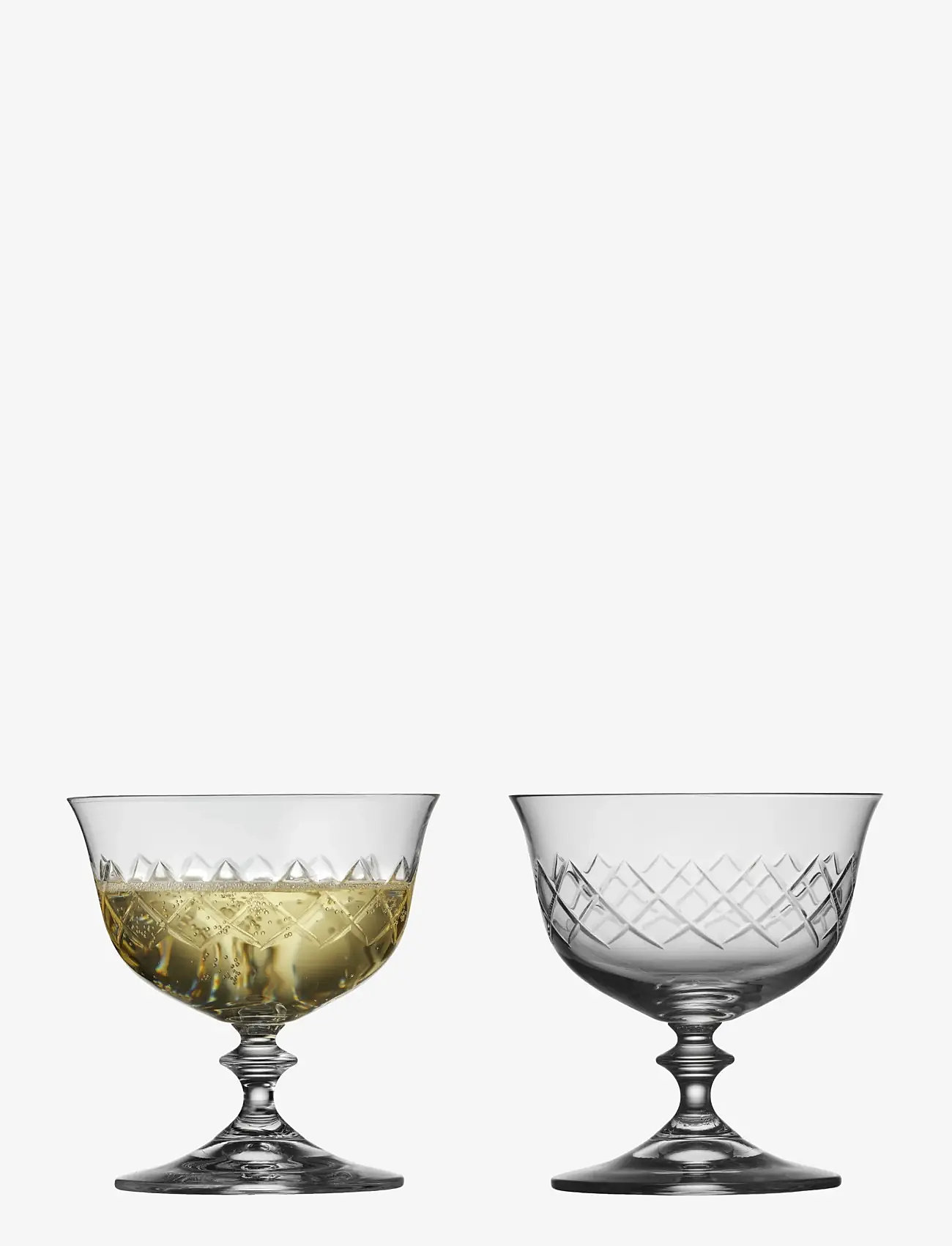 Lyngby Glas - Champagne coupe Eaton 2 pcs - osta hinna alusel - transparent - 0