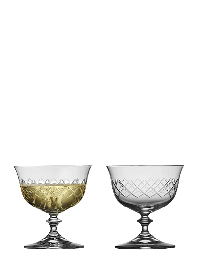 Lyngby Glas Champagne coupe Eaton 2 pcs - Sektgläser - TRANSPARENT / clear