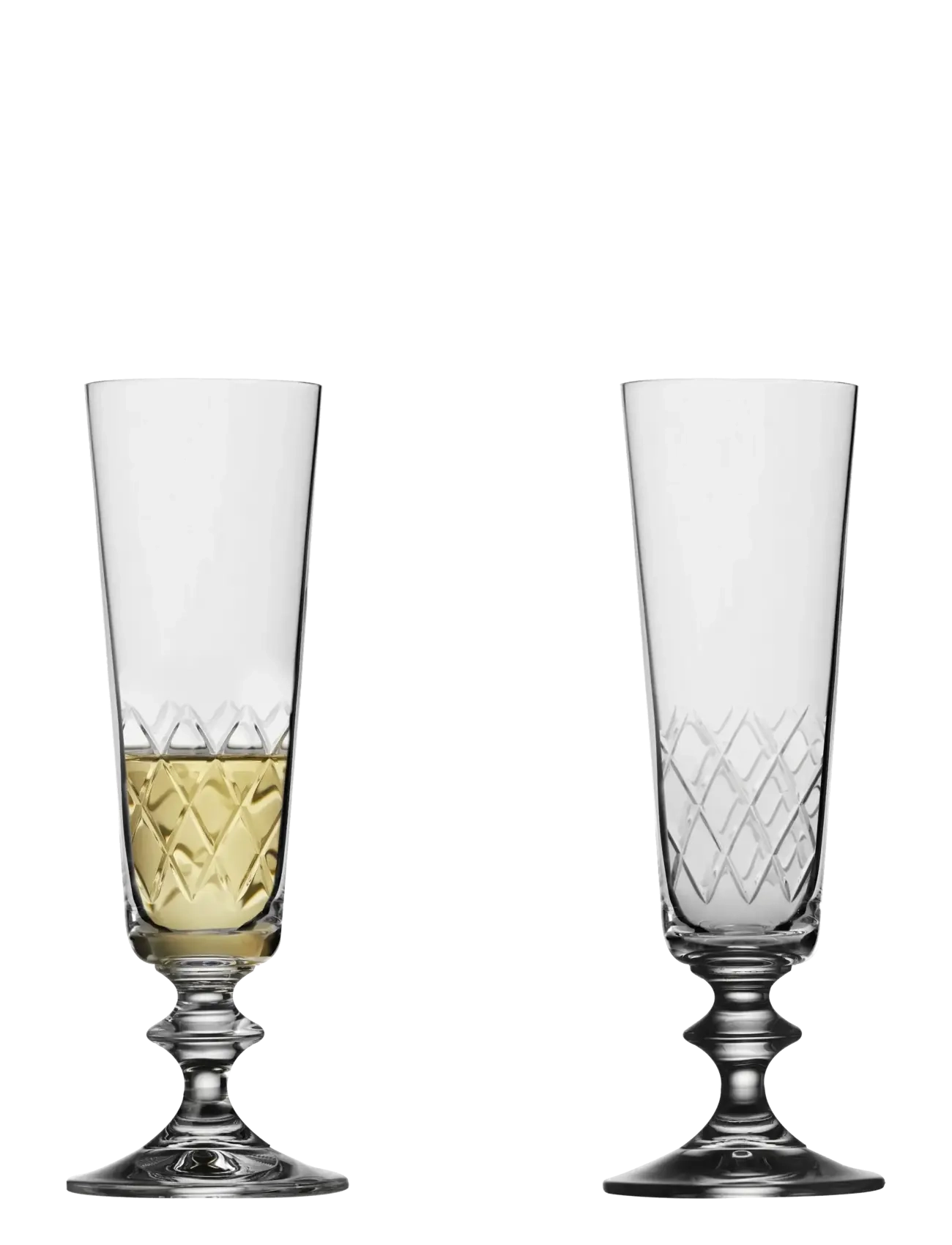 Lyngby Glas Champagneglas Eaton 2 Stk., Champagneglas, Nude, Str: 16 CL