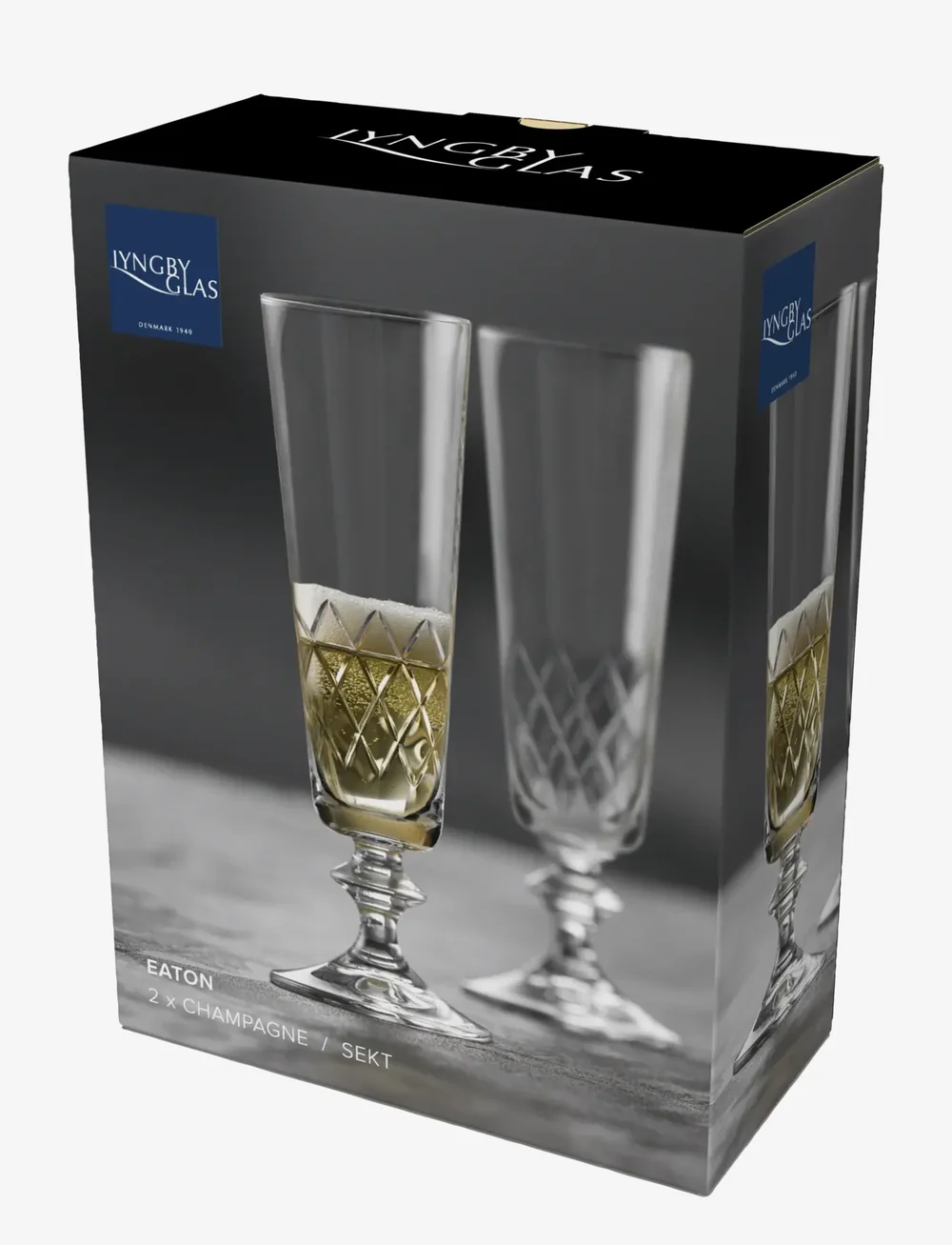 Lyngby Glas - Champagne glass Eaton 2 pcs - osta hinna alusel - transparent - 1