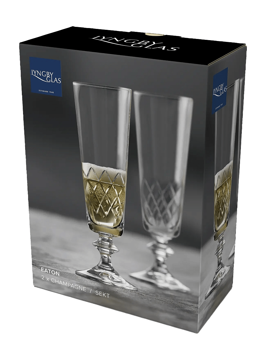 Lyngby Glas - Champagne glass Eaton 2 pcs - sektgläser - transparent - 2