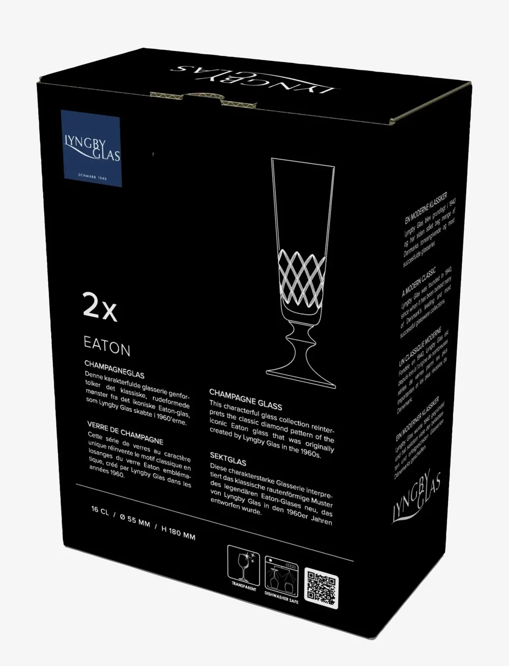 Lyngby Glas - Champagne glass Eaton 2 pcs - osta hinna alusel - transparent - 2