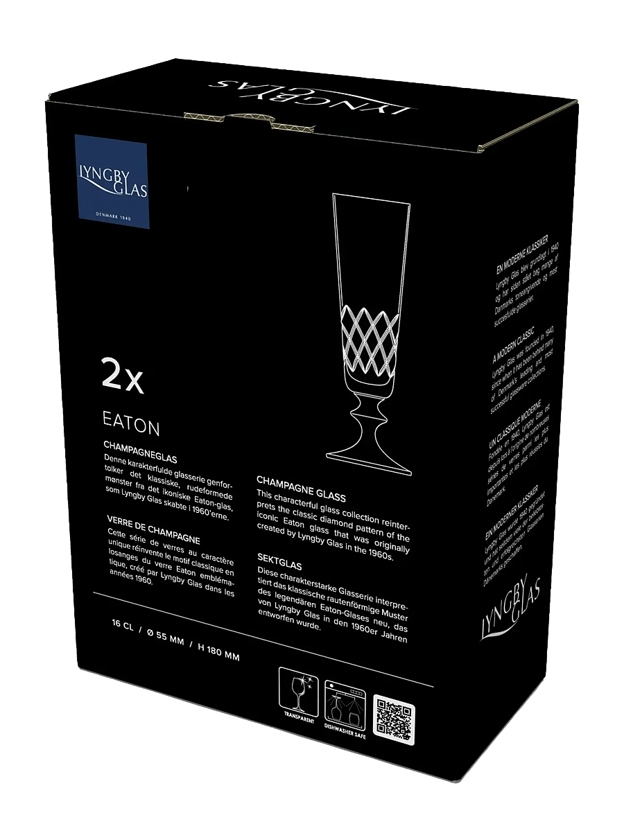 Lyngby Glas - Champagne glass Eaton 2 pcs - sektgläser - transparent - 3
