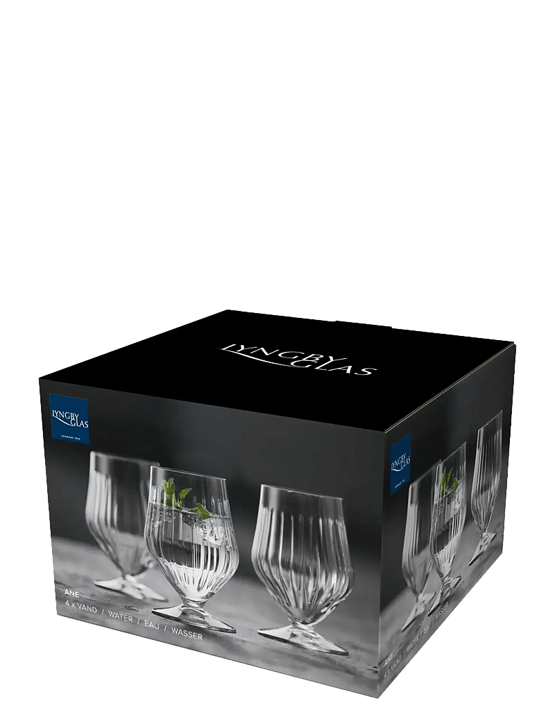 Lyngby Glas - Footed water glass Ane - trinkgläser - transparent - 4
